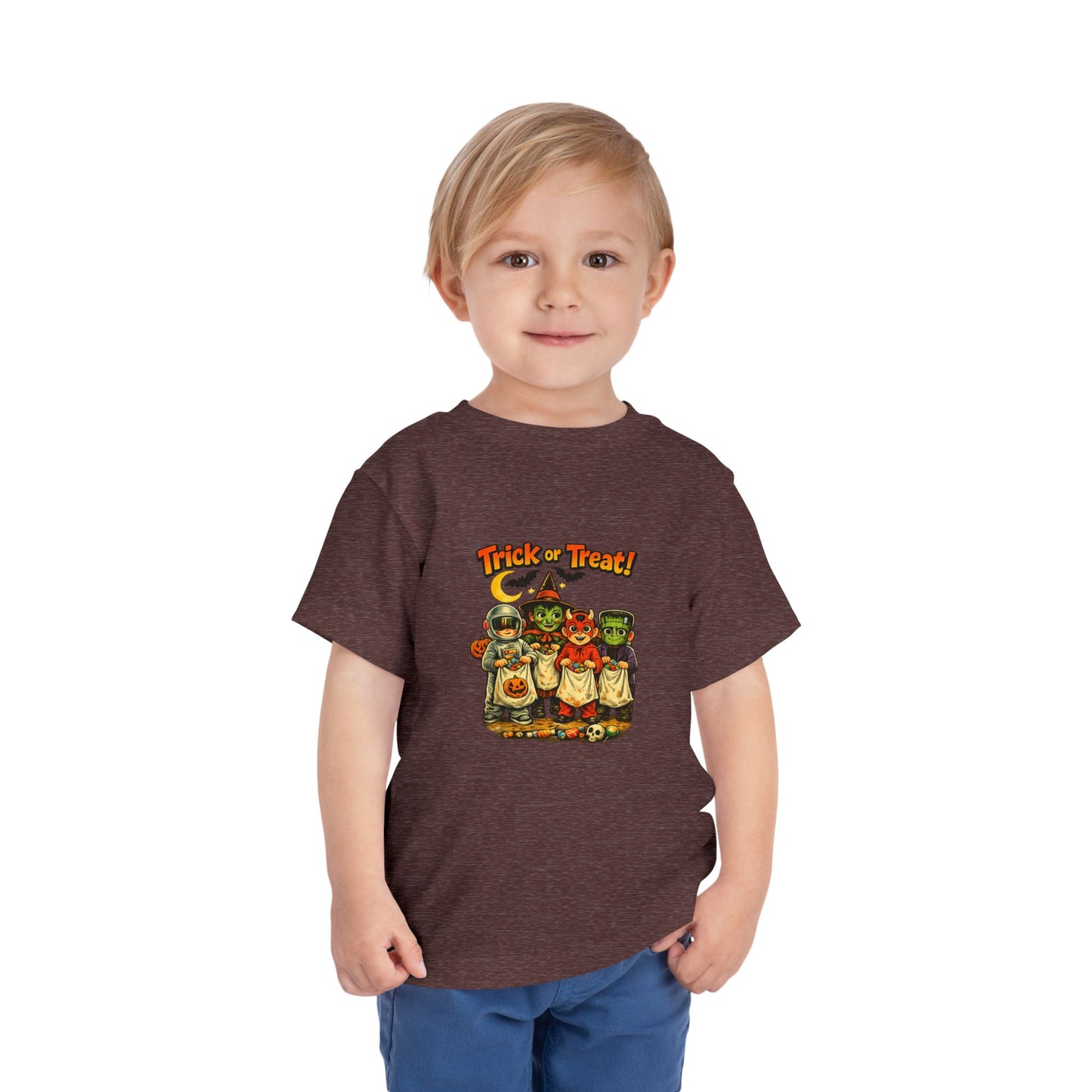 Toddler Tee — Vintage 'Trick or Treat' Halloween Kids Shirt