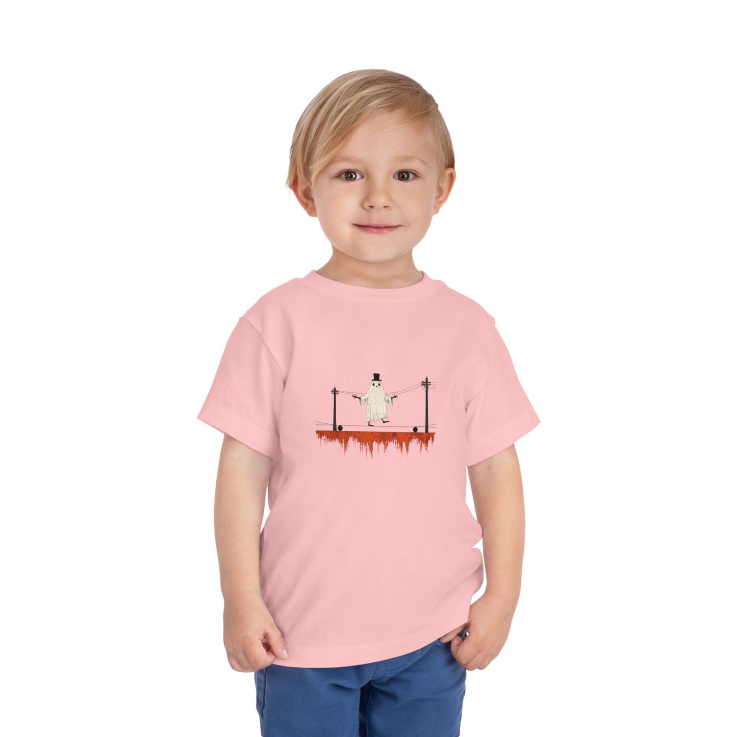 Toddler Tee — Ghost on a High Wire Halloween Graphic