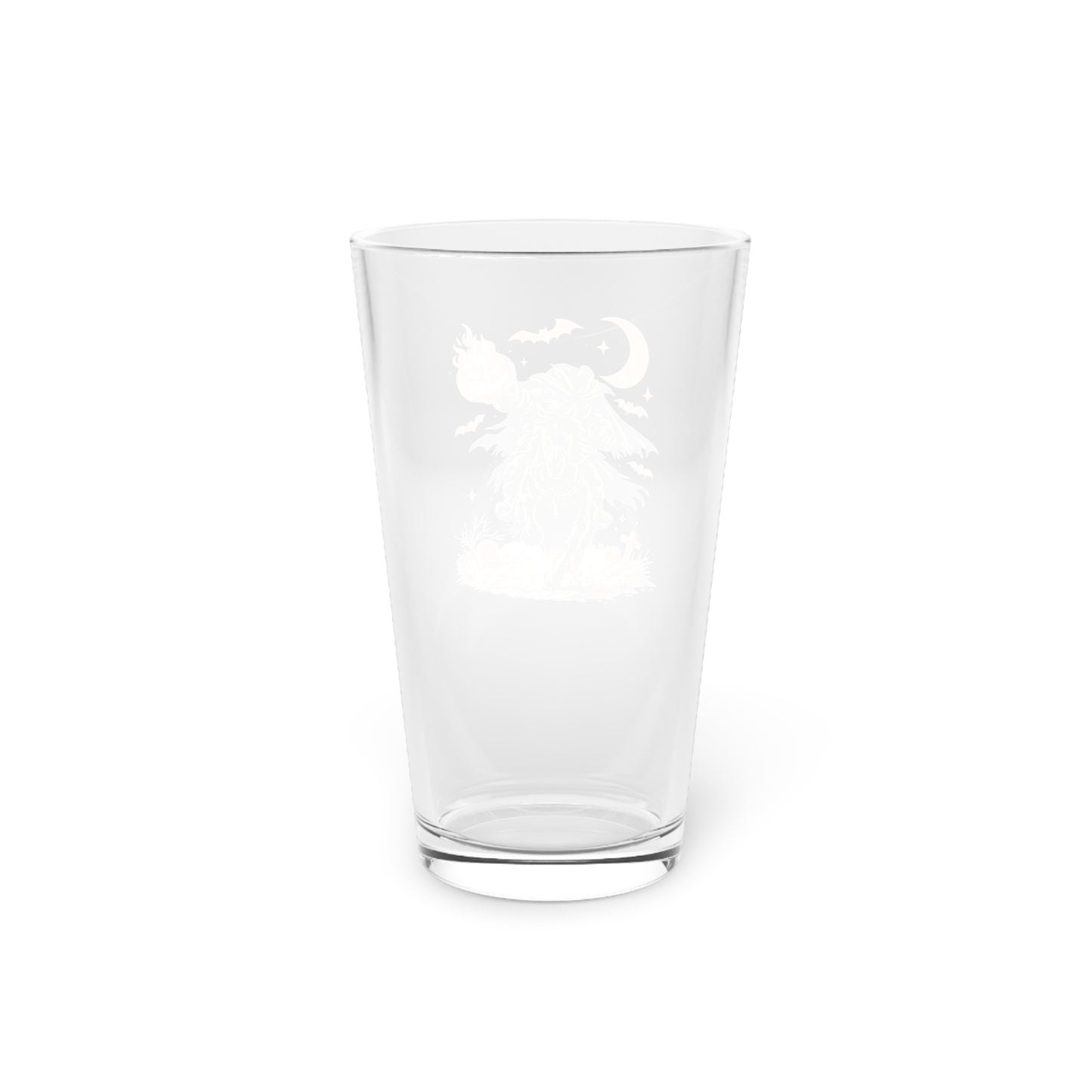 Halloween Jack-o'-Lantern Creature Pint Glass — 16oz Spooky Fall Beer Glass