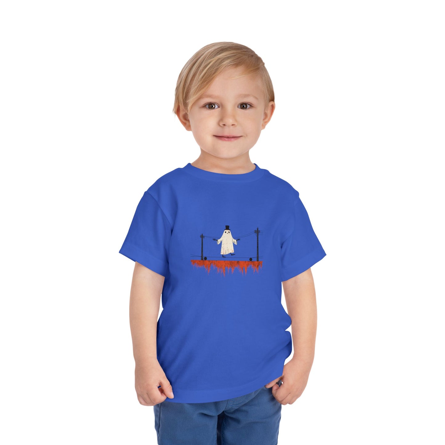 Toddler Tee — Ghost on a High Wire Halloween Graphic