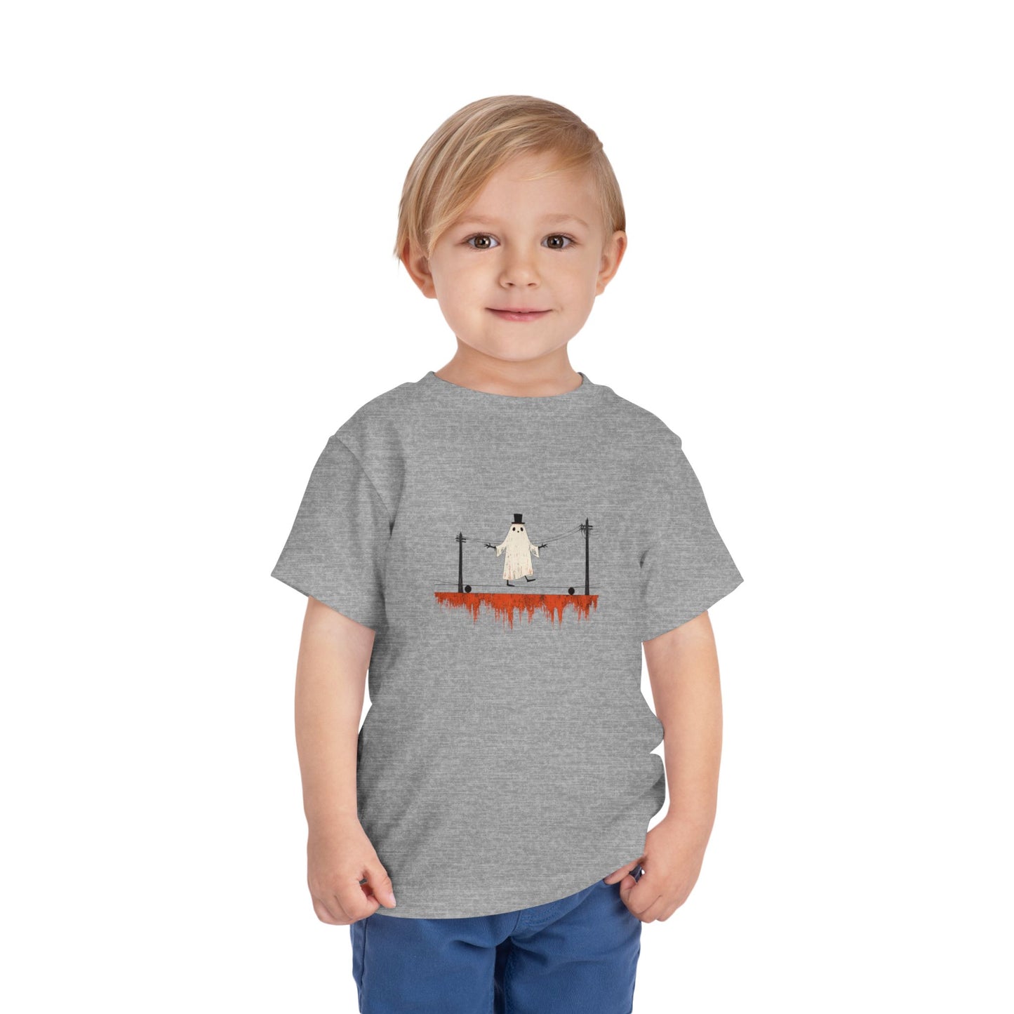 Toddler Tee — Ghost on a High Wire Halloween Graphic