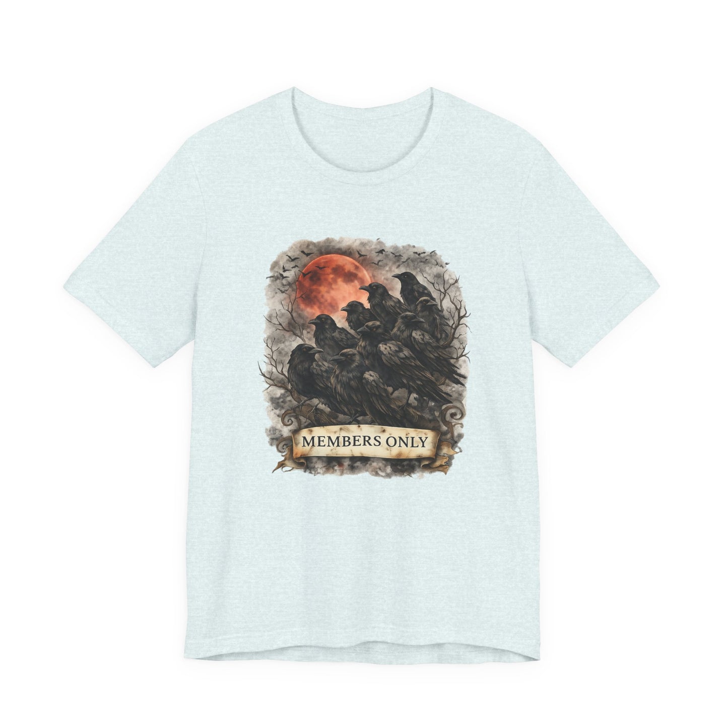 Members Only Raven Tee — Gothic Moon Crow Graphic T-Shirt