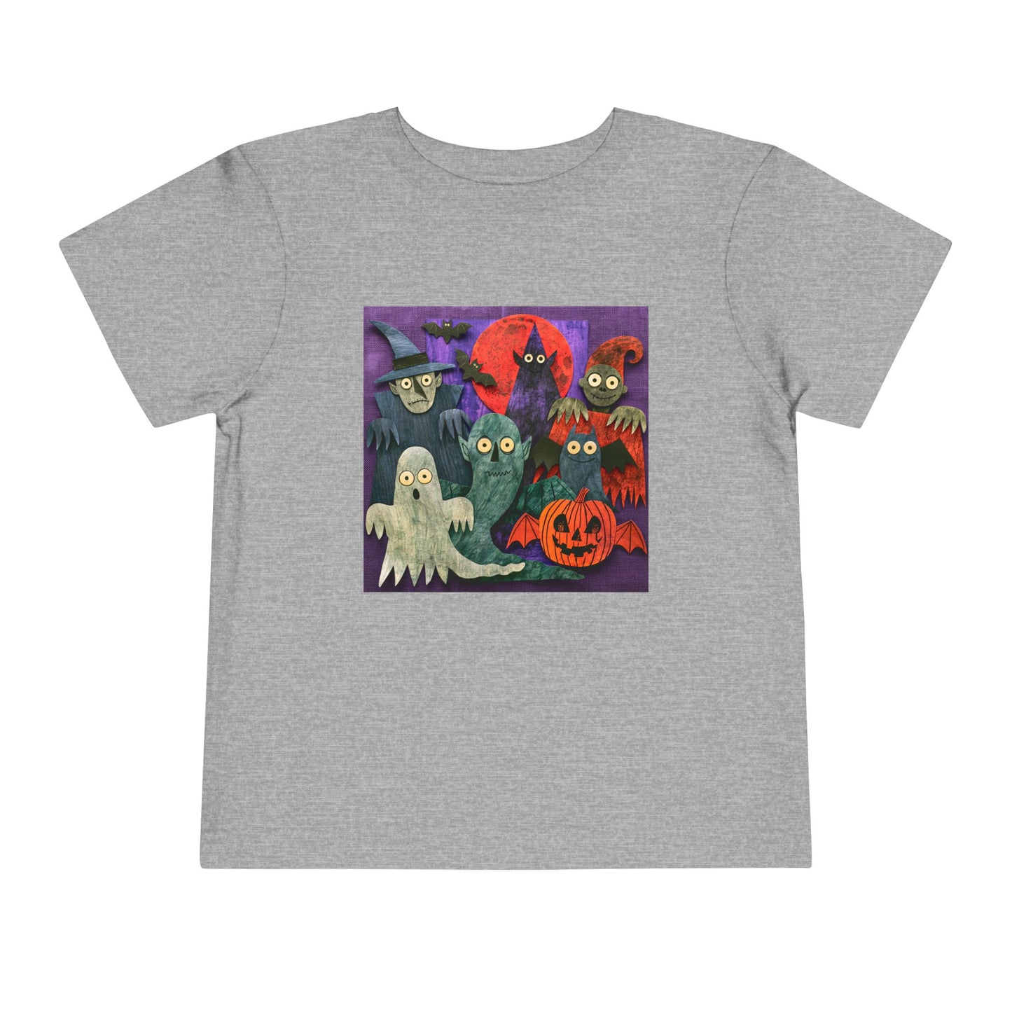 Toddler Tee — Cute Halloween Ghosts & Pumpkins Graphic