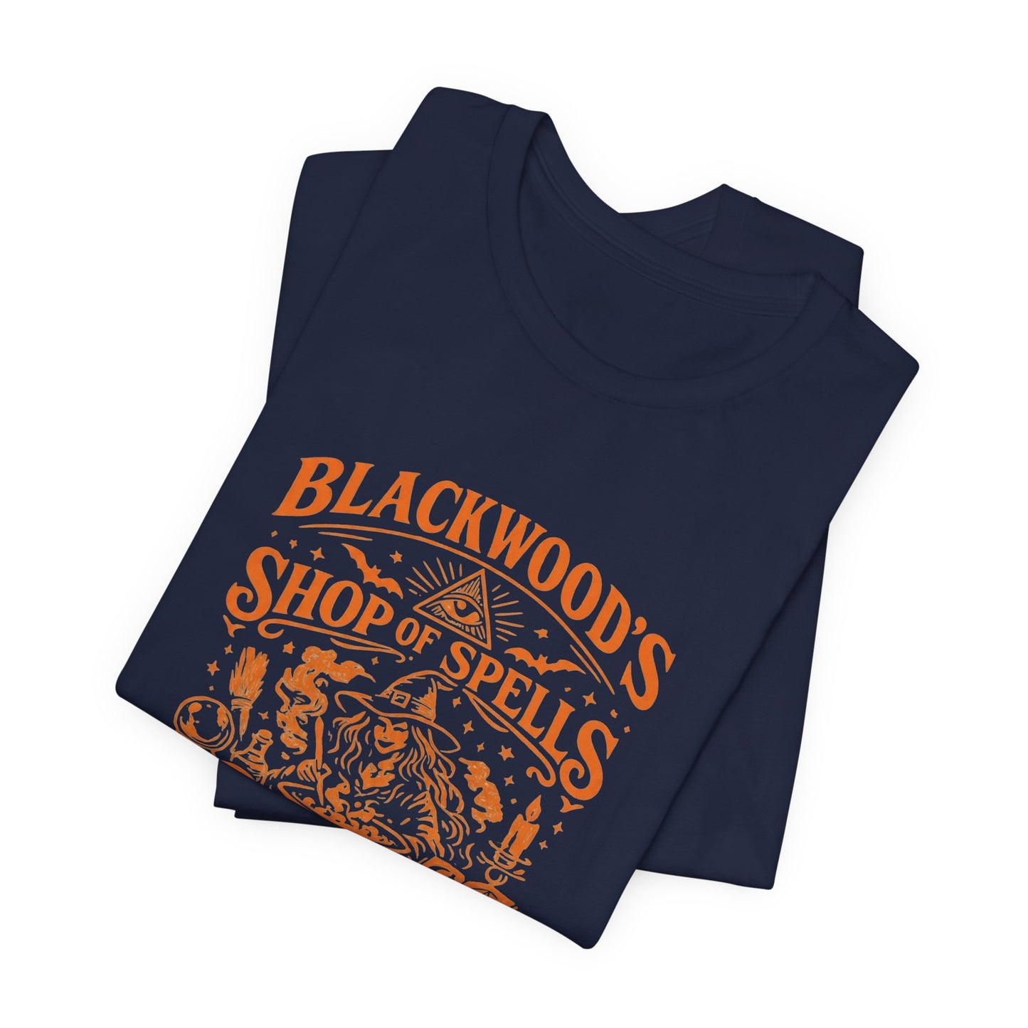 Witchy Graphic Tee — “Blackwood’s Shop of Spells” Vintage Potion T-Shirt