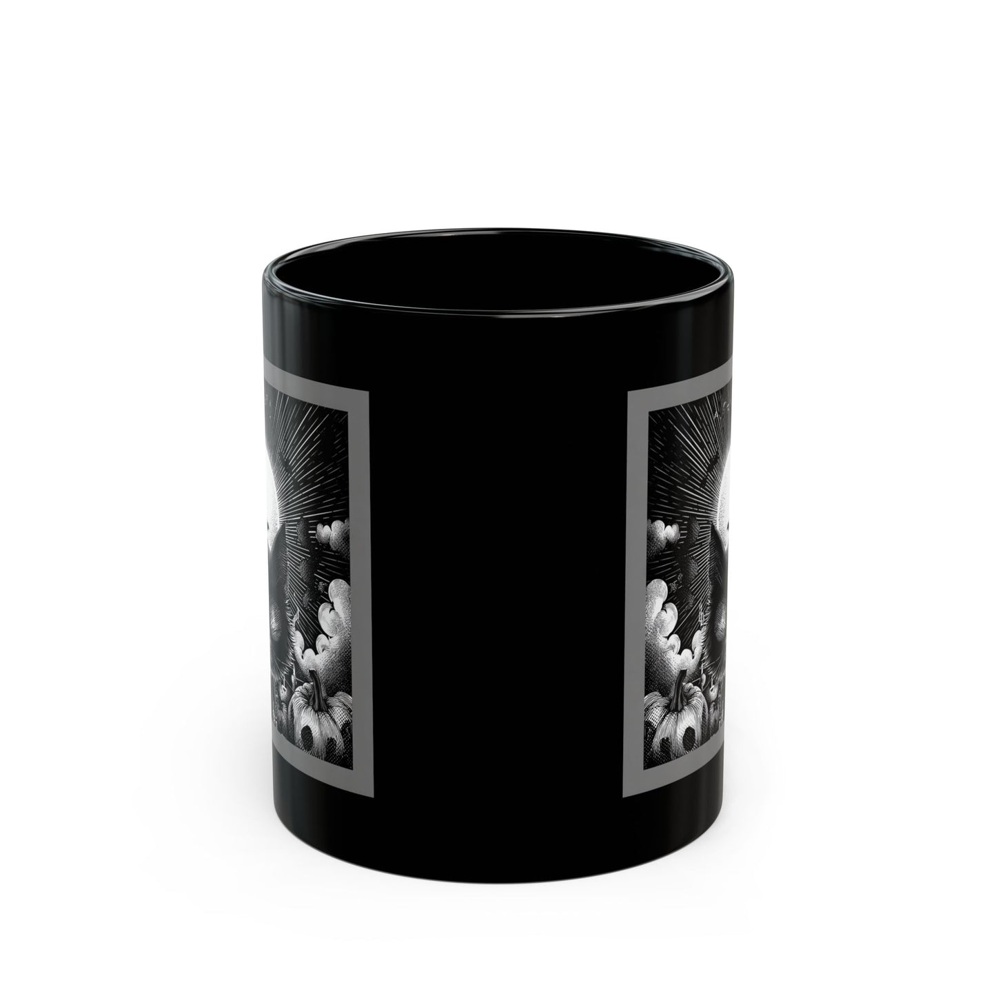 Gothic Skull Moon Black Coffee Mug (11oz & 15oz)