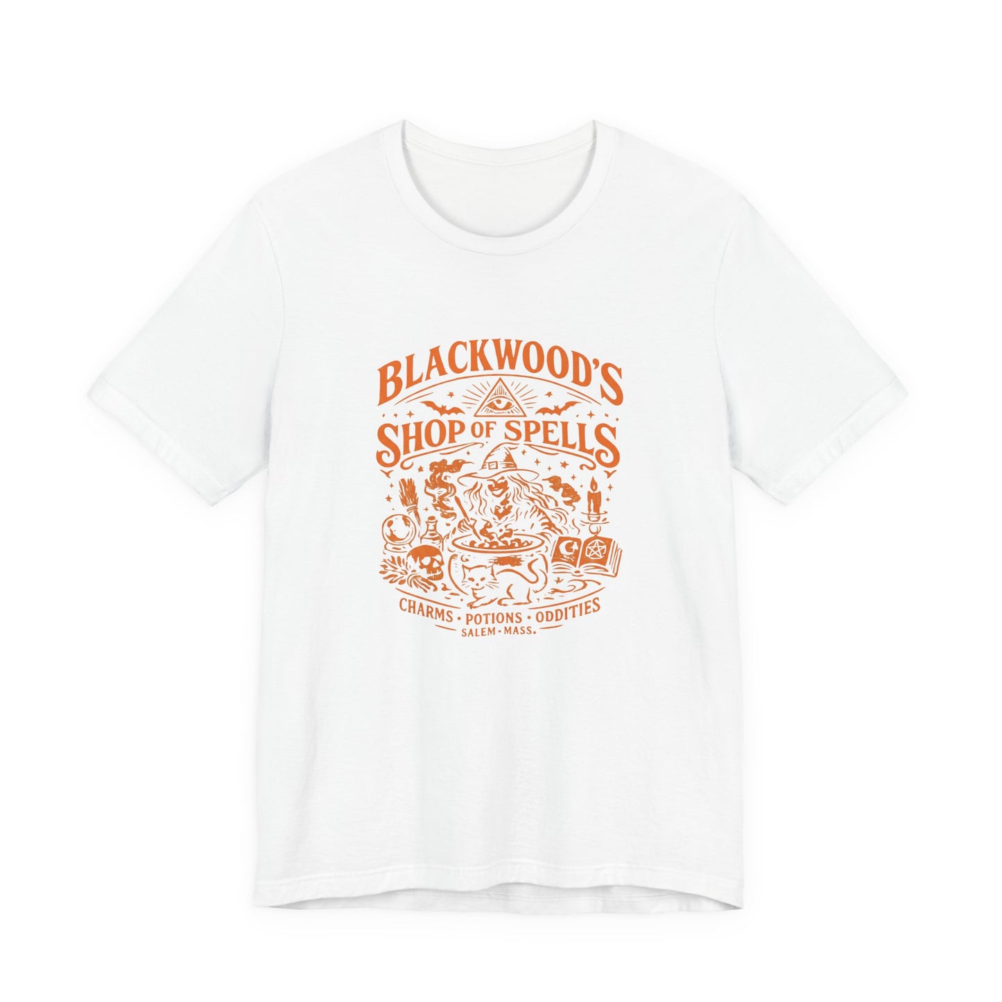 Witchy Graphic Tee — “Blackwood’s Shop of Spells” Vintage Potion T-Shirt
