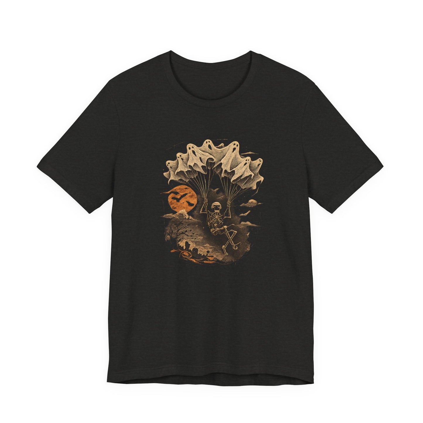Skull Moon Desert Scene T-Shirt — Vintage Horror Nature Graphic Tee