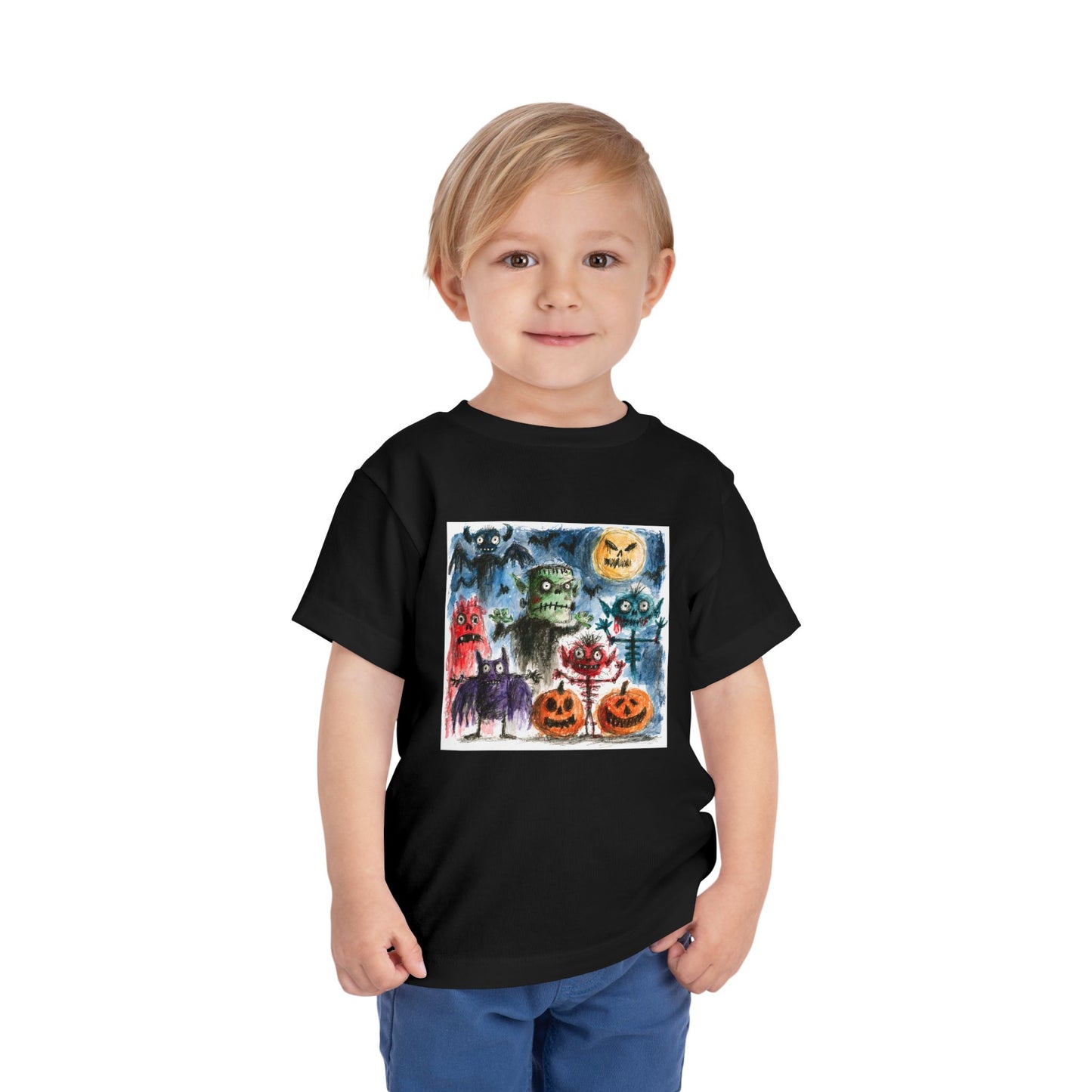 Copy of Vintage Halloween Monsters Toddler Tee | Cute Ghosts, Pumpkins, Bats