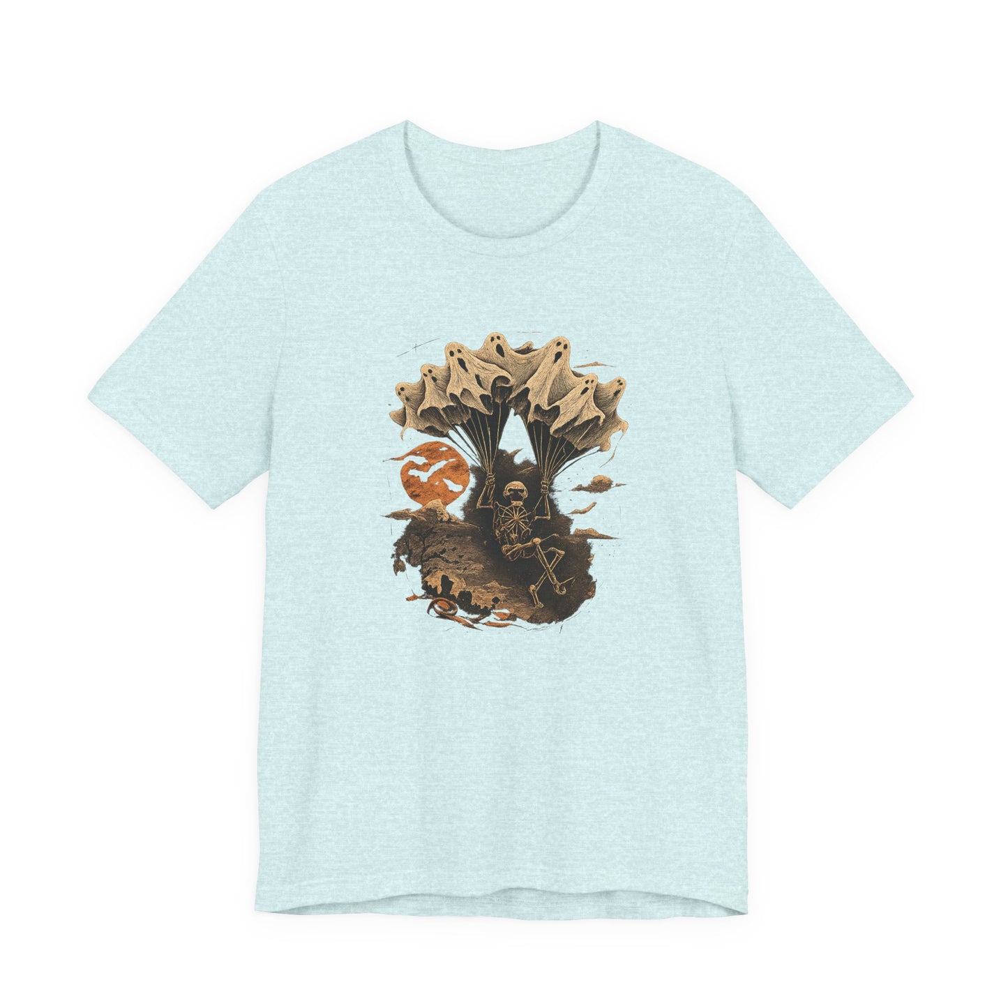 Skull Moon Desert Scene T-Shirt — Vintage Horror Nature Graphic Tee