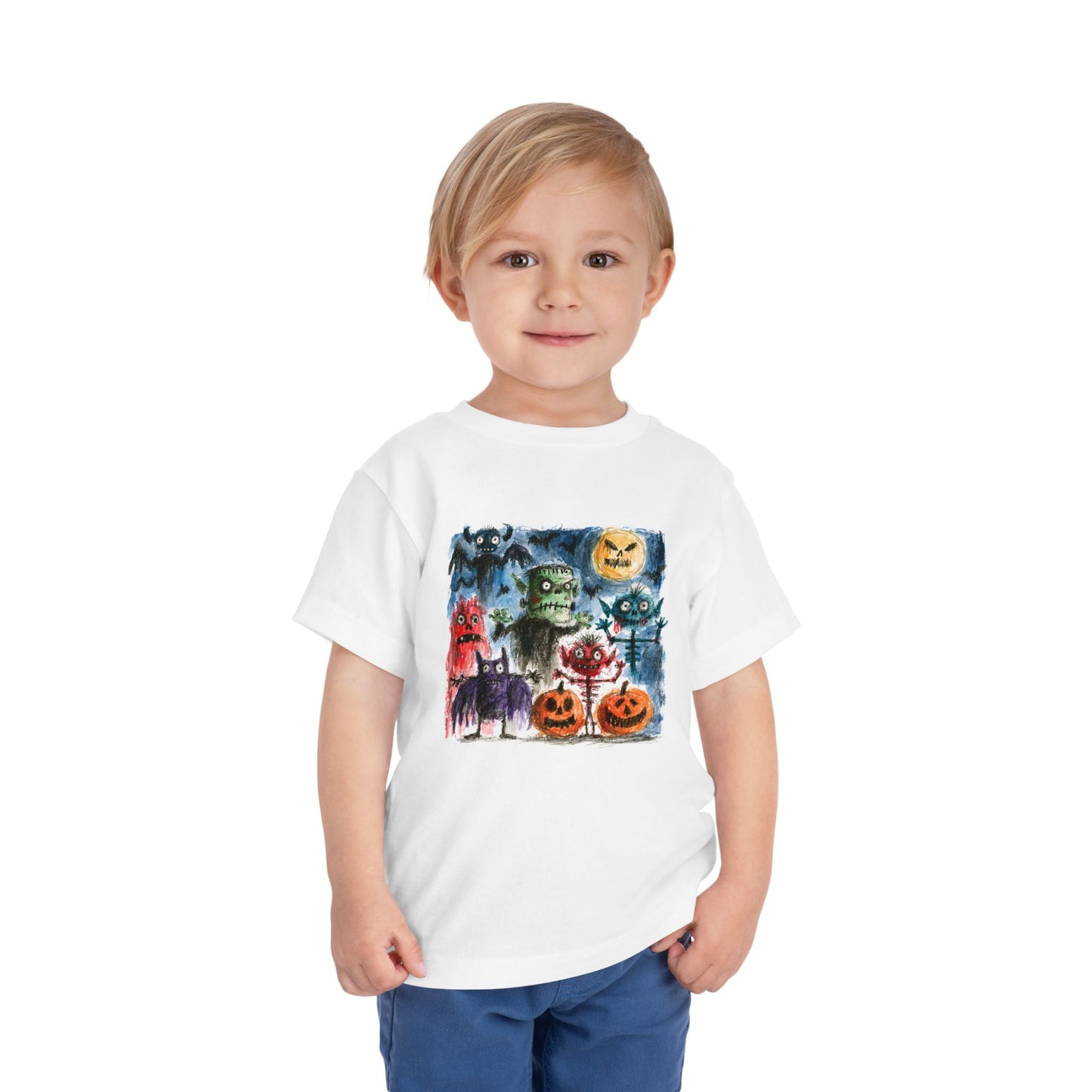 Copy of Vintage Halloween Monsters Toddler Tee | Cute Ghosts, Pumpkins, Bats