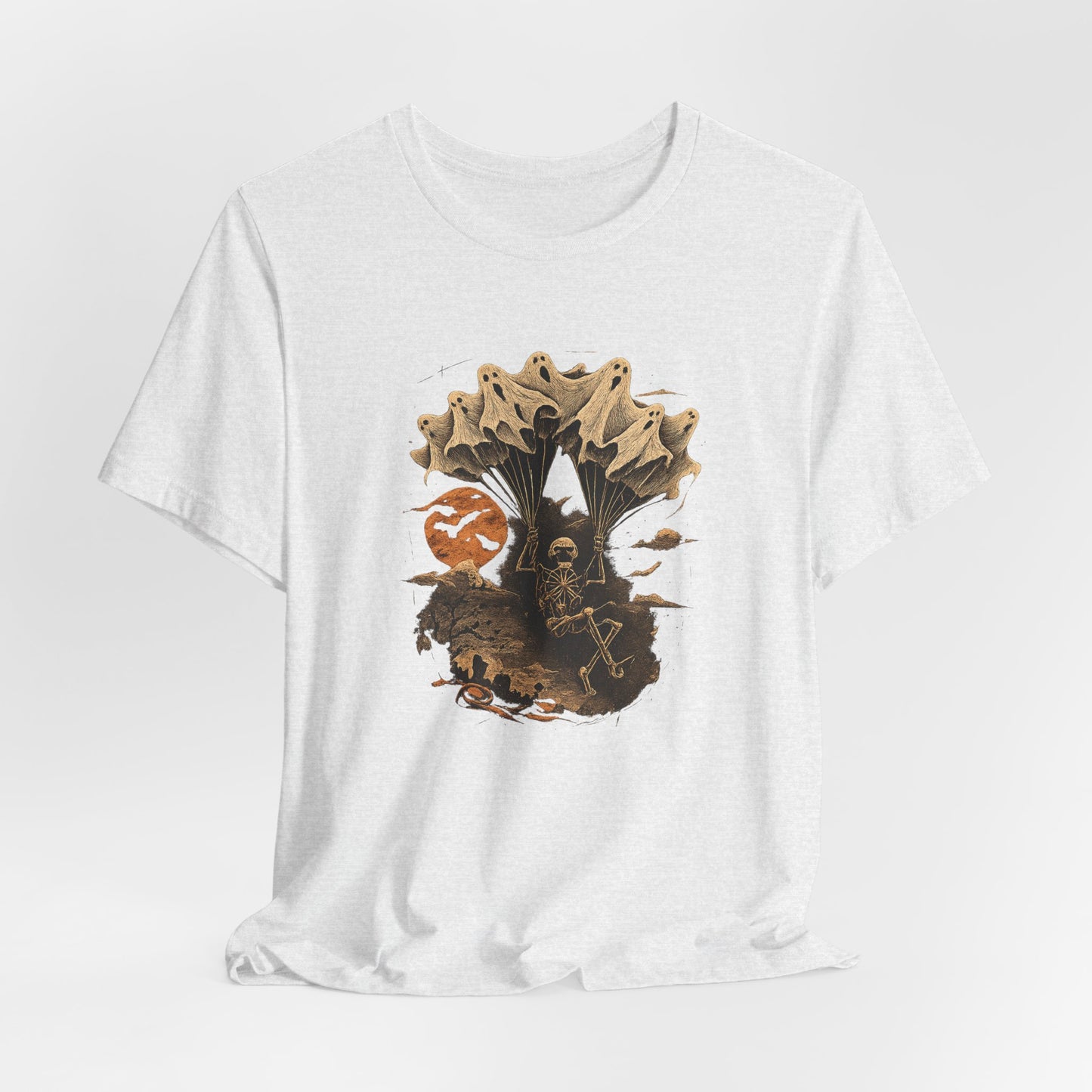 Skull Moon Desert Scene T-Shirt — Vintage Horror Nature Graphic Tee