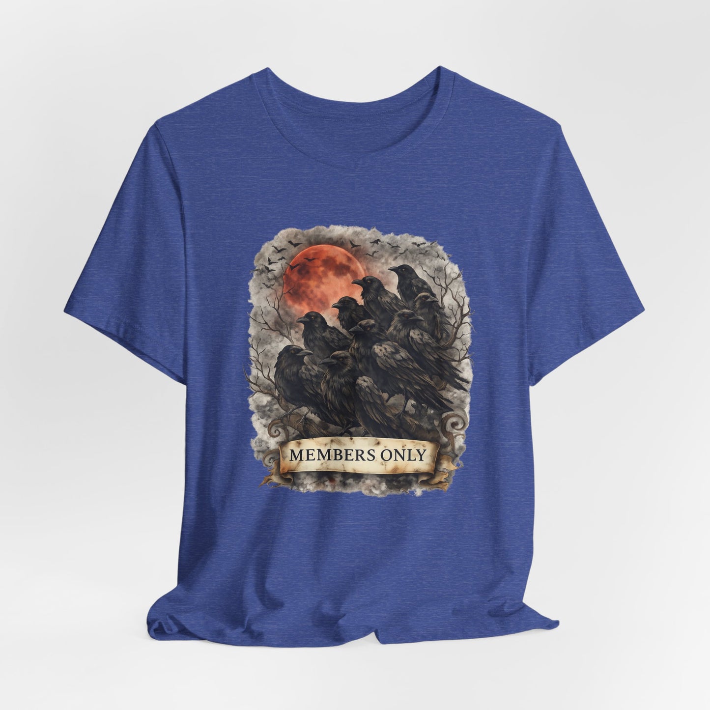 Members Only Raven Tee — Gothic Moon Crow Graphic T-Shirt