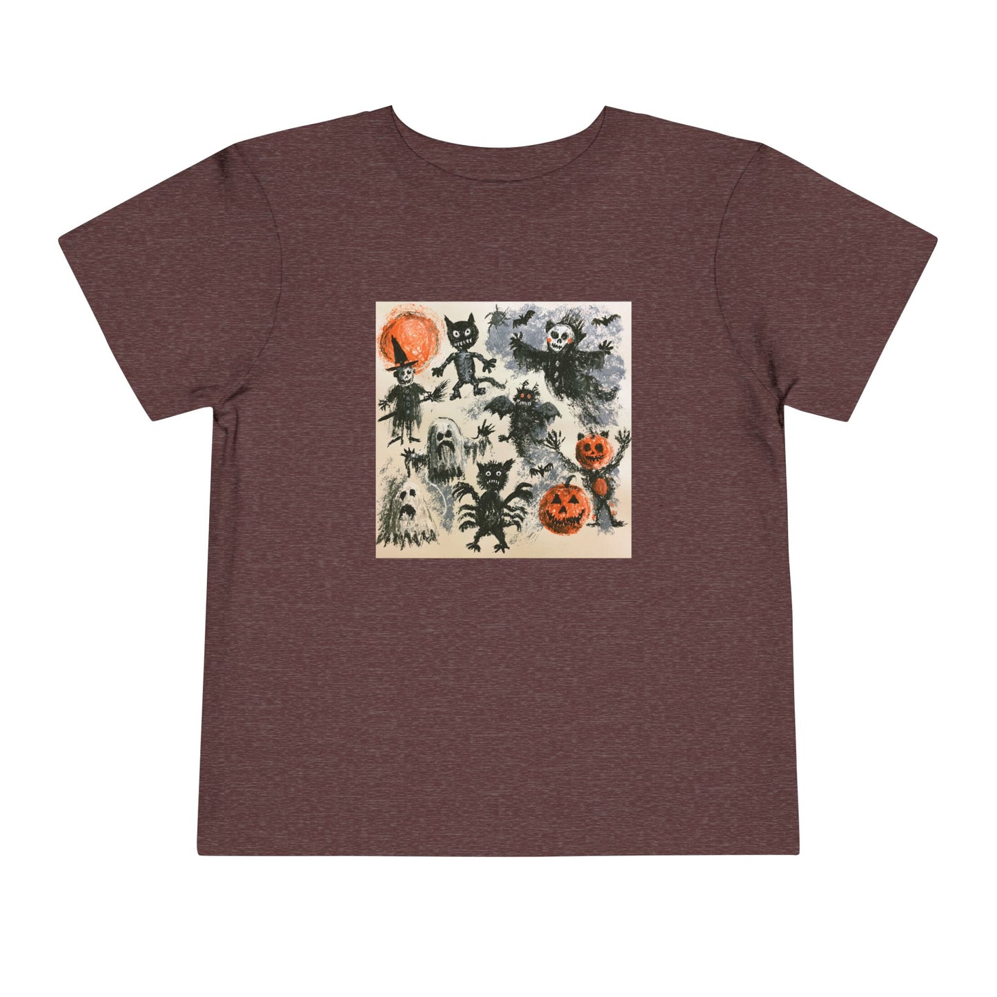 Vintage Halloween Characters Toddler Tee | Pumpkins, Bats, Ghosts