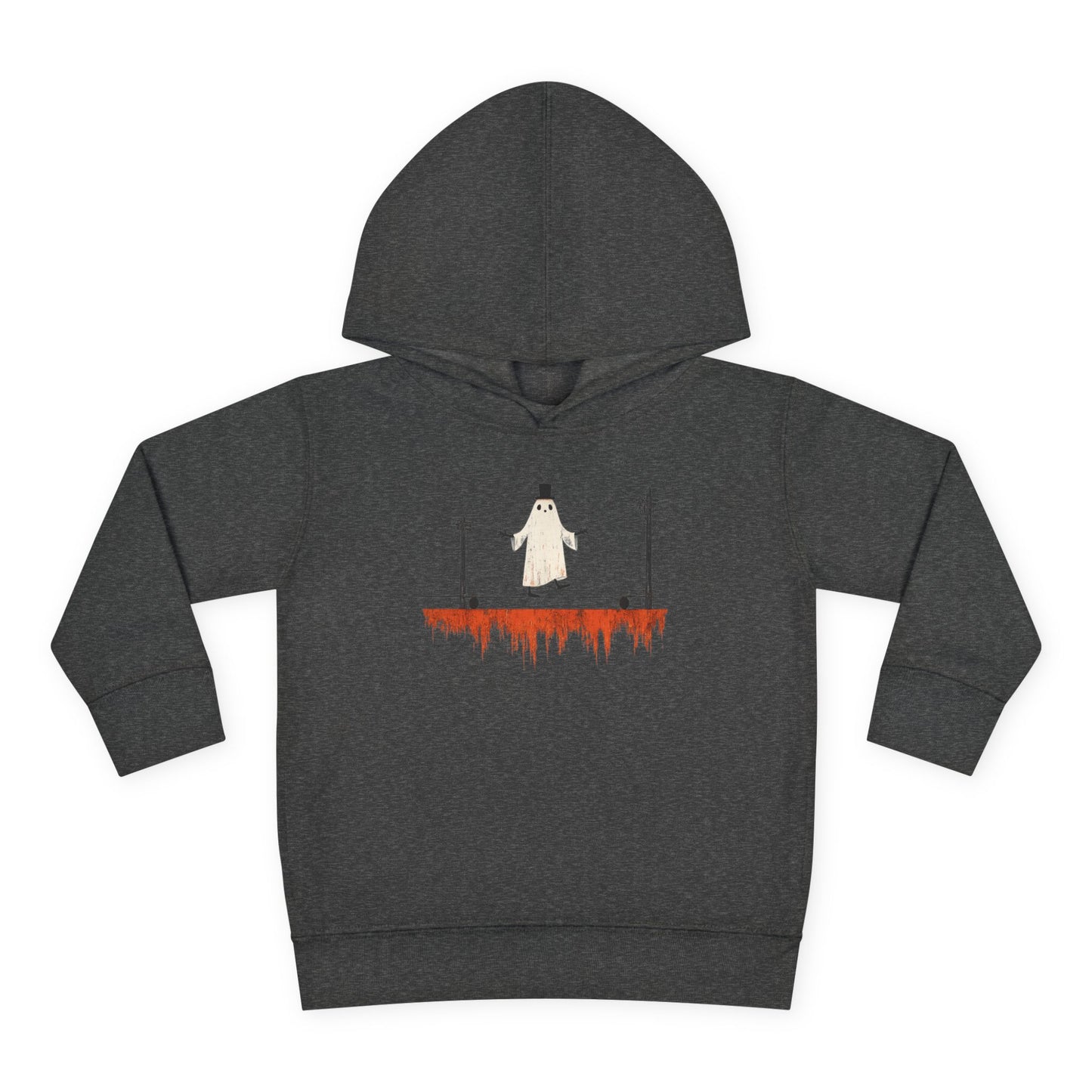 Toddler Hoodie — Cute Ghost on Haunted High Wire Halloween Pullover