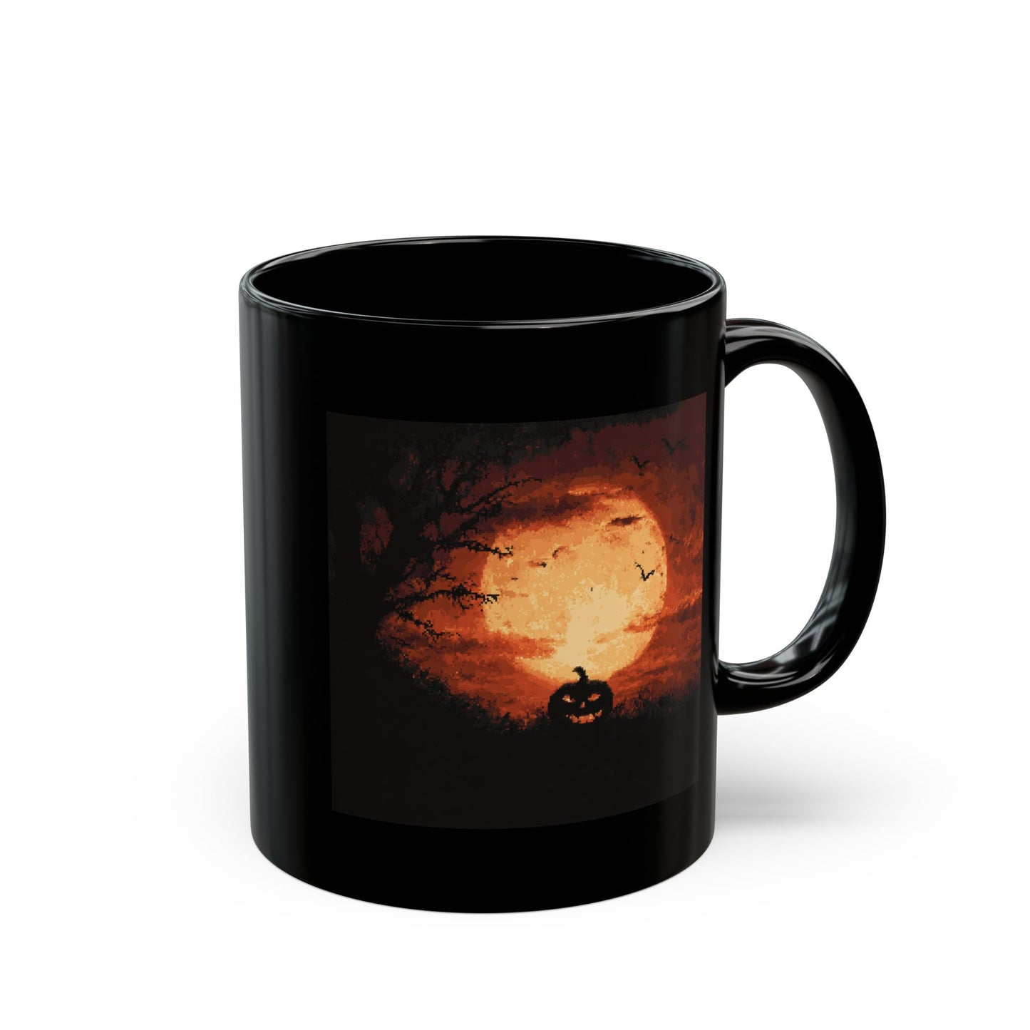 Halloween Pumpkin Moon Mug — Spooky Full Moon Coffee Cup (11oz & 15oz)