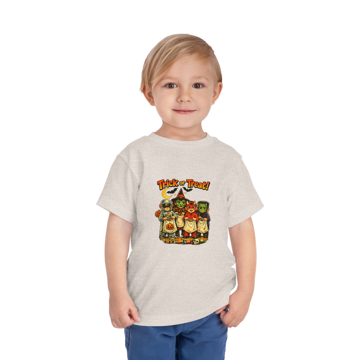 Toddler Tee — Vintage 'Trick or Treat' Halloween Kids Shirt