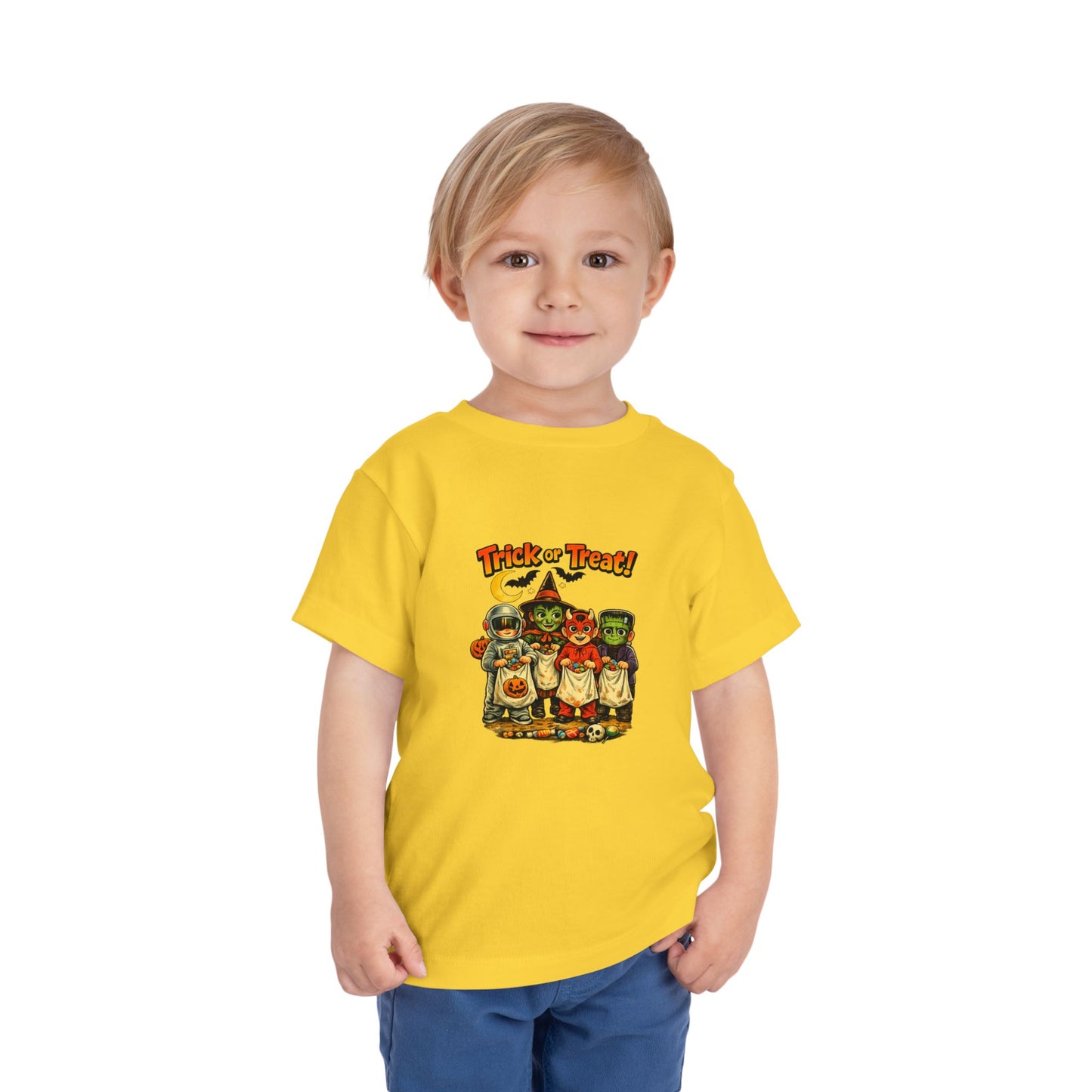 Toddler Tee — Vintage 'Trick or Treat' Halloween Kids Shirt