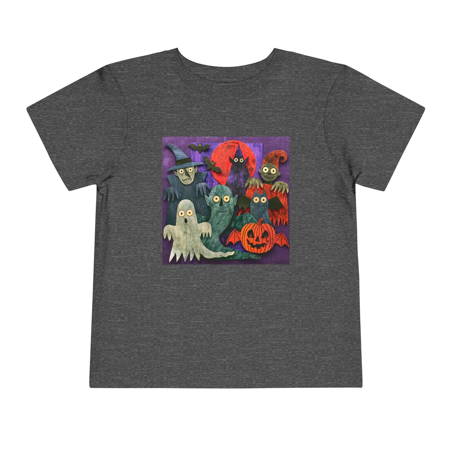 Toddler Tee — Cute Halloween Ghosts & Pumpkins Graphic