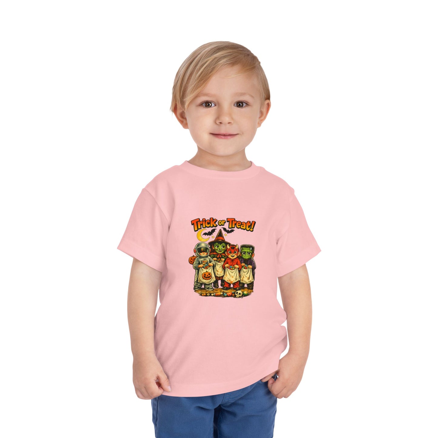Toddler Tee — Vintage 'Trick or Treat' Halloween Kids Shirt