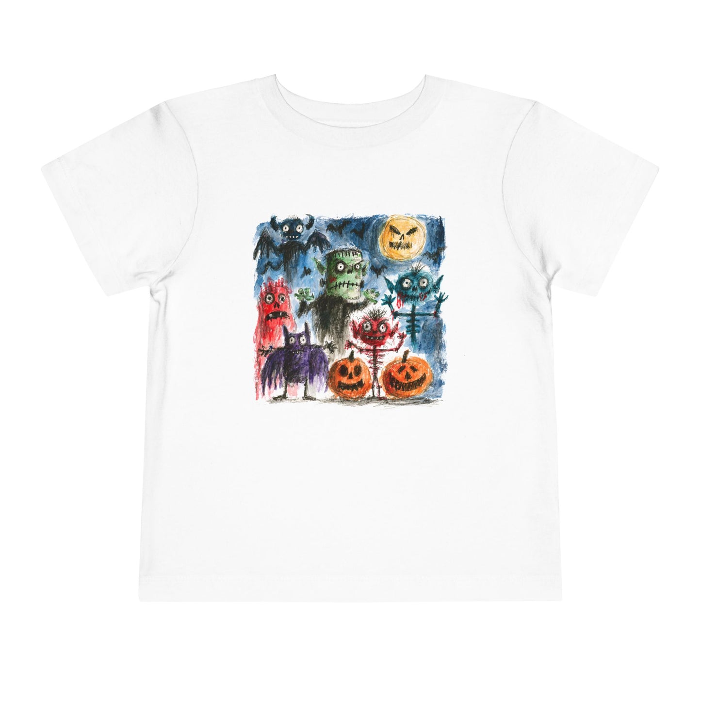 Copy of Vintage Halloween Monsters Toddler Tee | Cute Ghosts, Pumpkins, Bats
