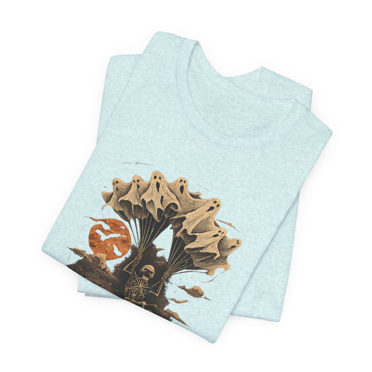 Skull Moon Desert Scene T-Shirt — Vintage Horror Nature Graphic Tee
