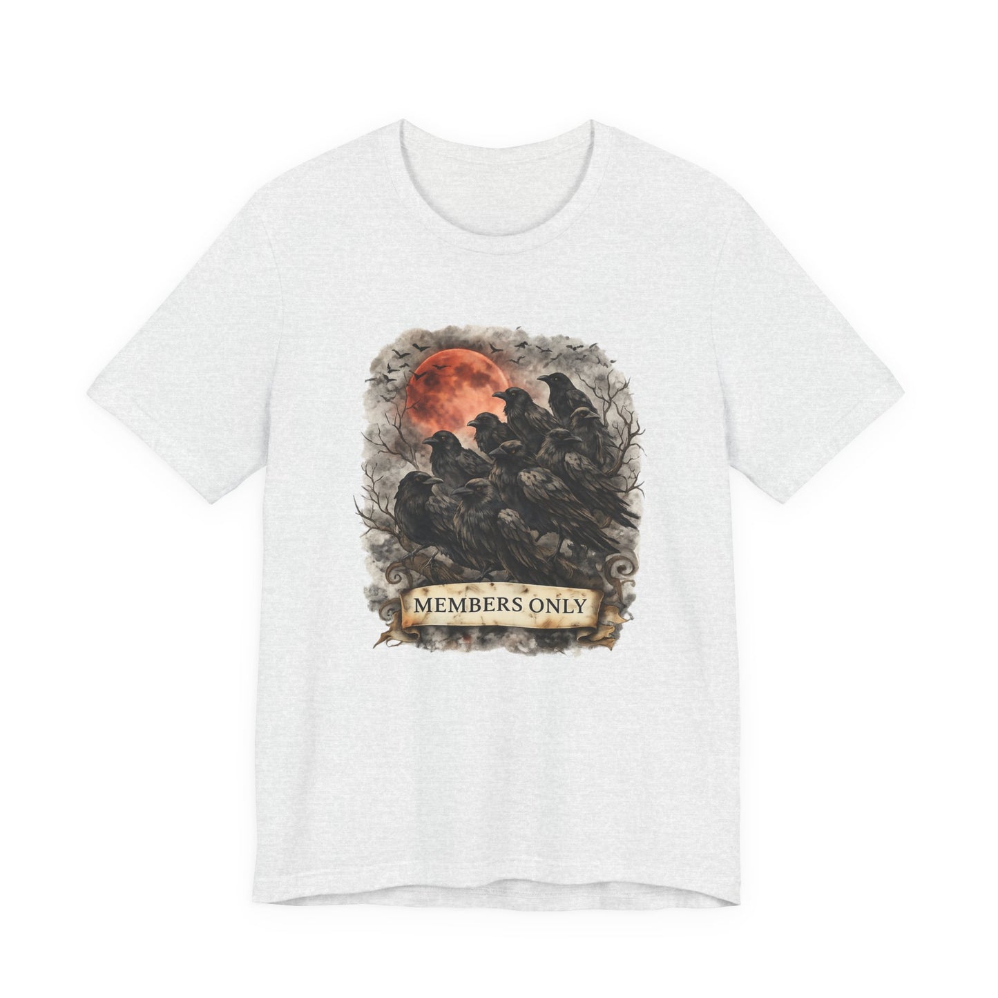Members Only Raven Tee — Gothic Moon Crow Graphic T-Shirt