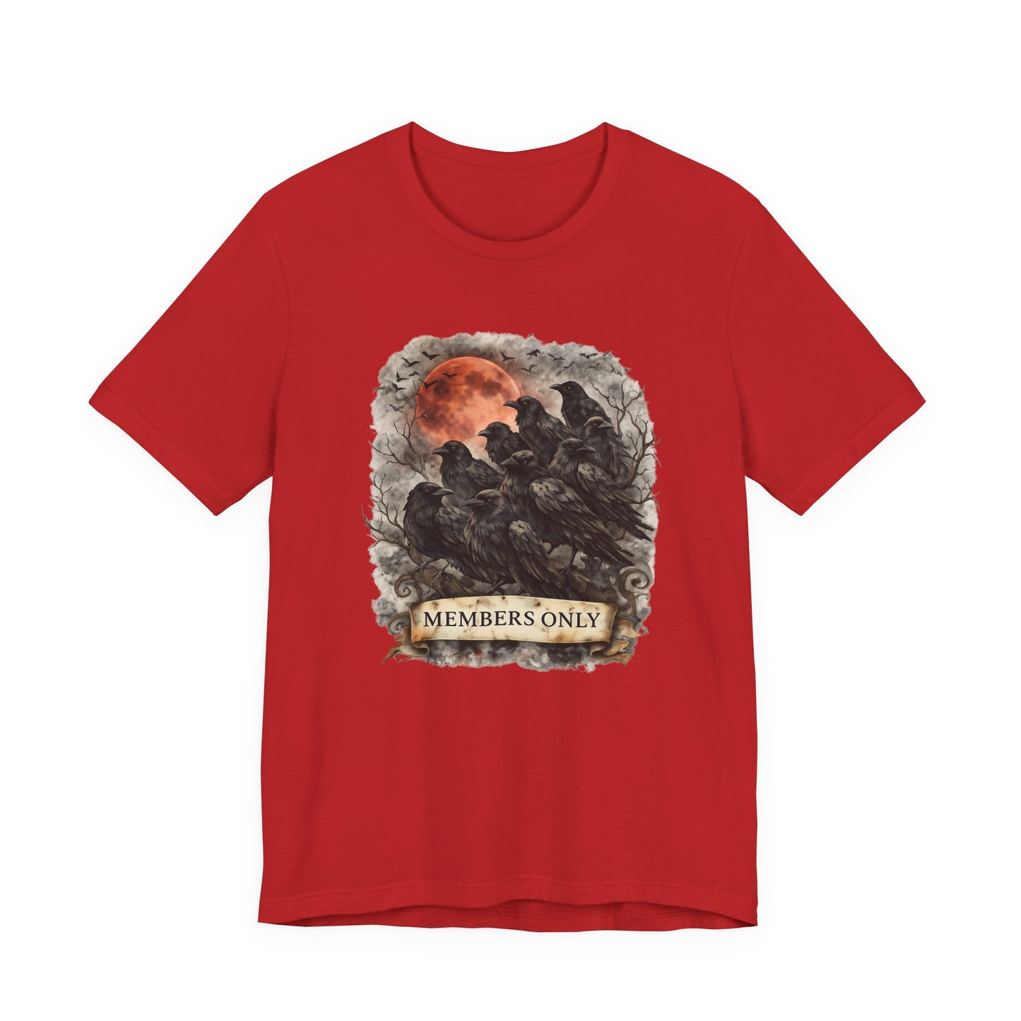 Members Only Raven Tee — Gothic Moon Crow Graphic T-Shirt