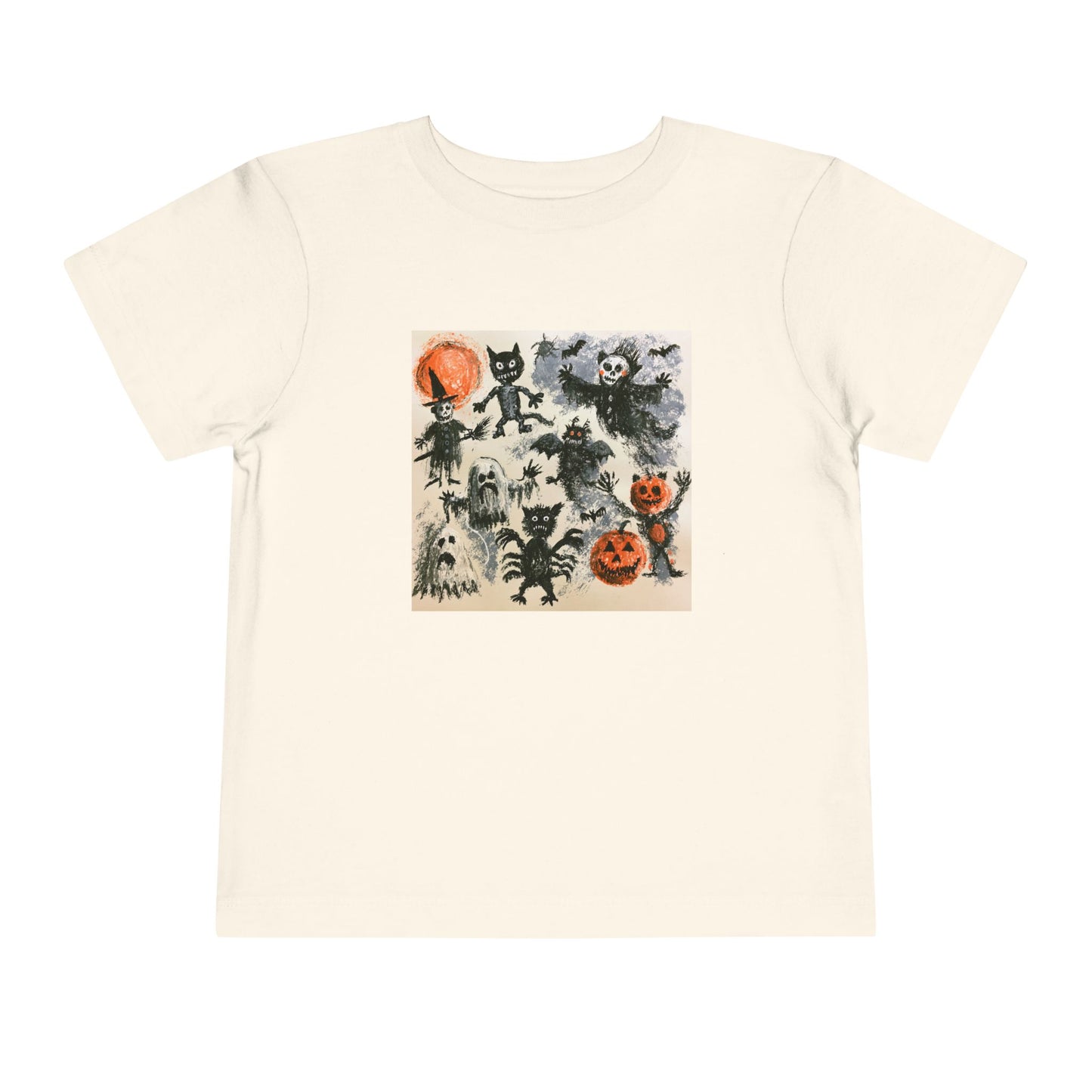 Vintage Halloween Characters Toddler Tee | Pumpkins, Bats, Ghosts