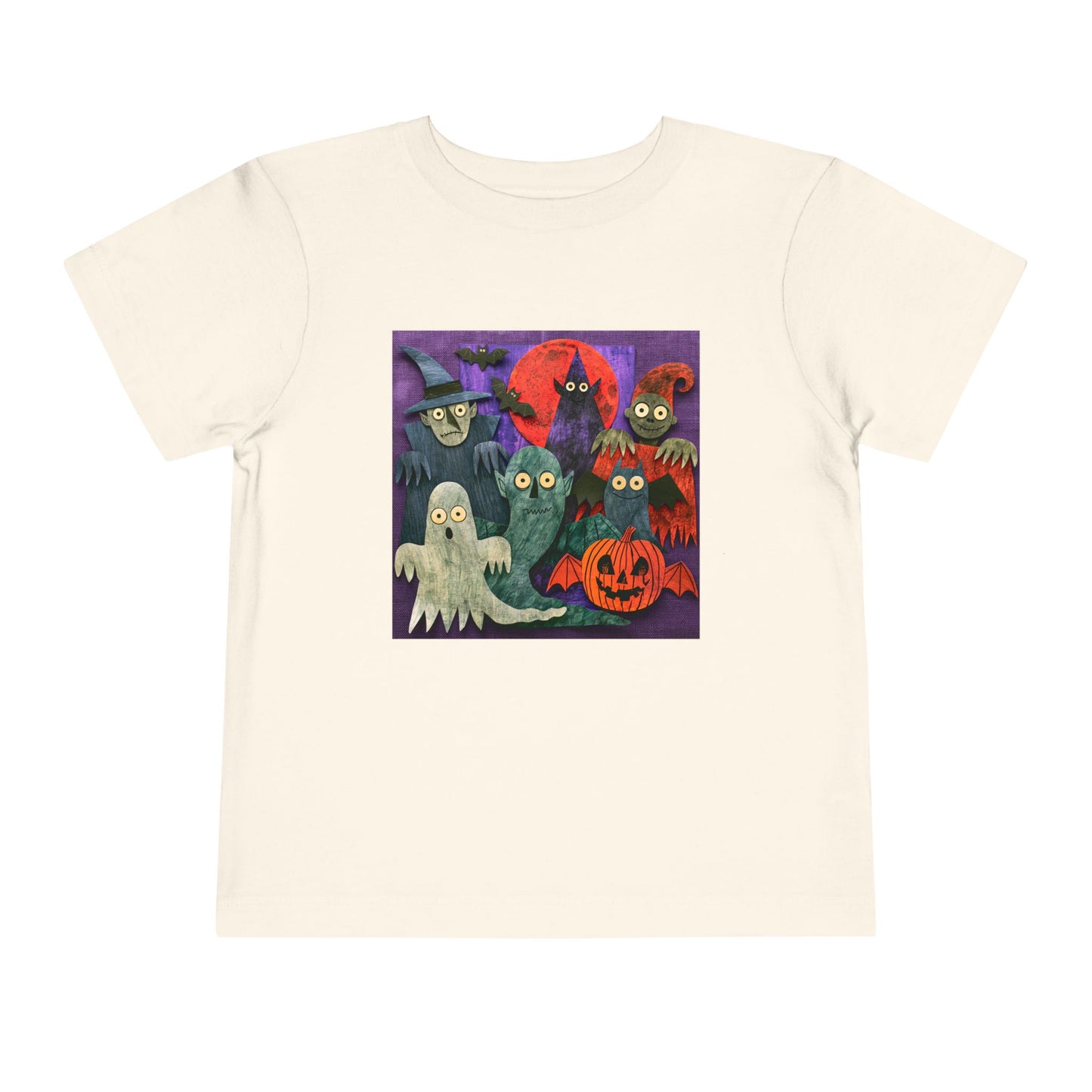 Toddler Tee — Cute Halloween Ghosts & Pumpkins Graphic