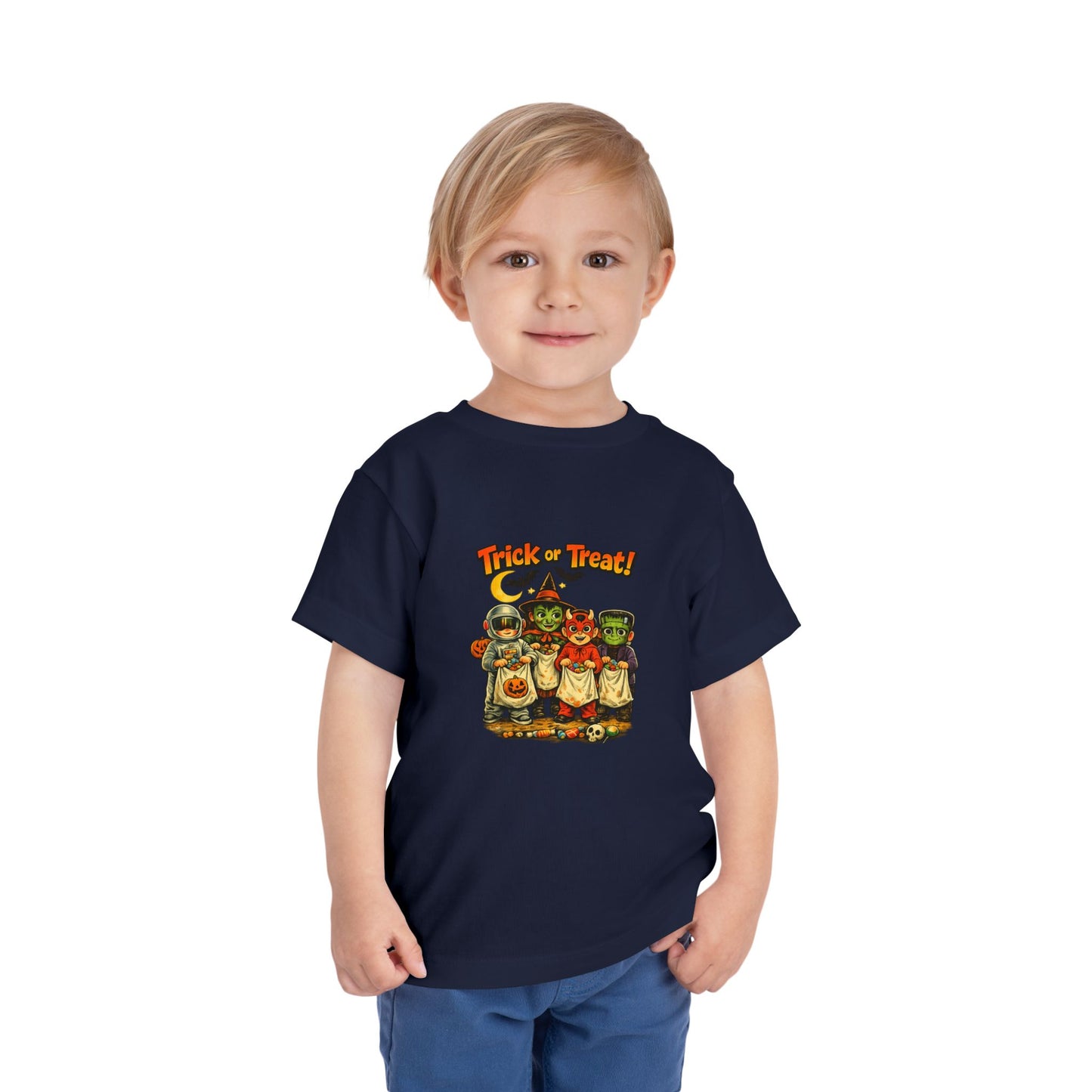 Toddler Tee — Vintage 'Trick or Treat' Halloween Kids Shirt