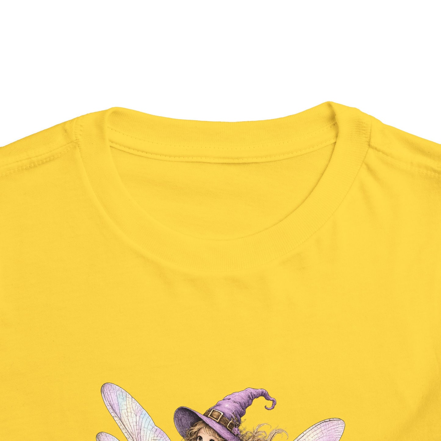 Fairy Witch Riding Dragonfly Toddler Tee | Magical Woodland Illustration