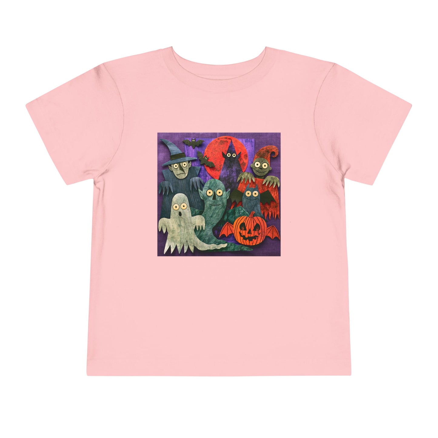 Toddler Tee — Cute Halloween Ghosts & Pumpkins Graphic