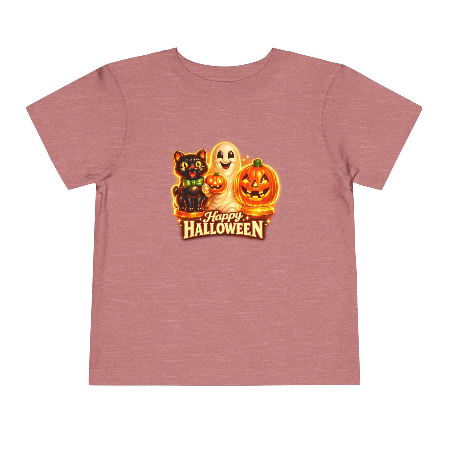Toddler Halloween Tee - Cute Ghost, Black Cat, & Jack-O'-Lantern “Halloween Blow Mold” Shirt