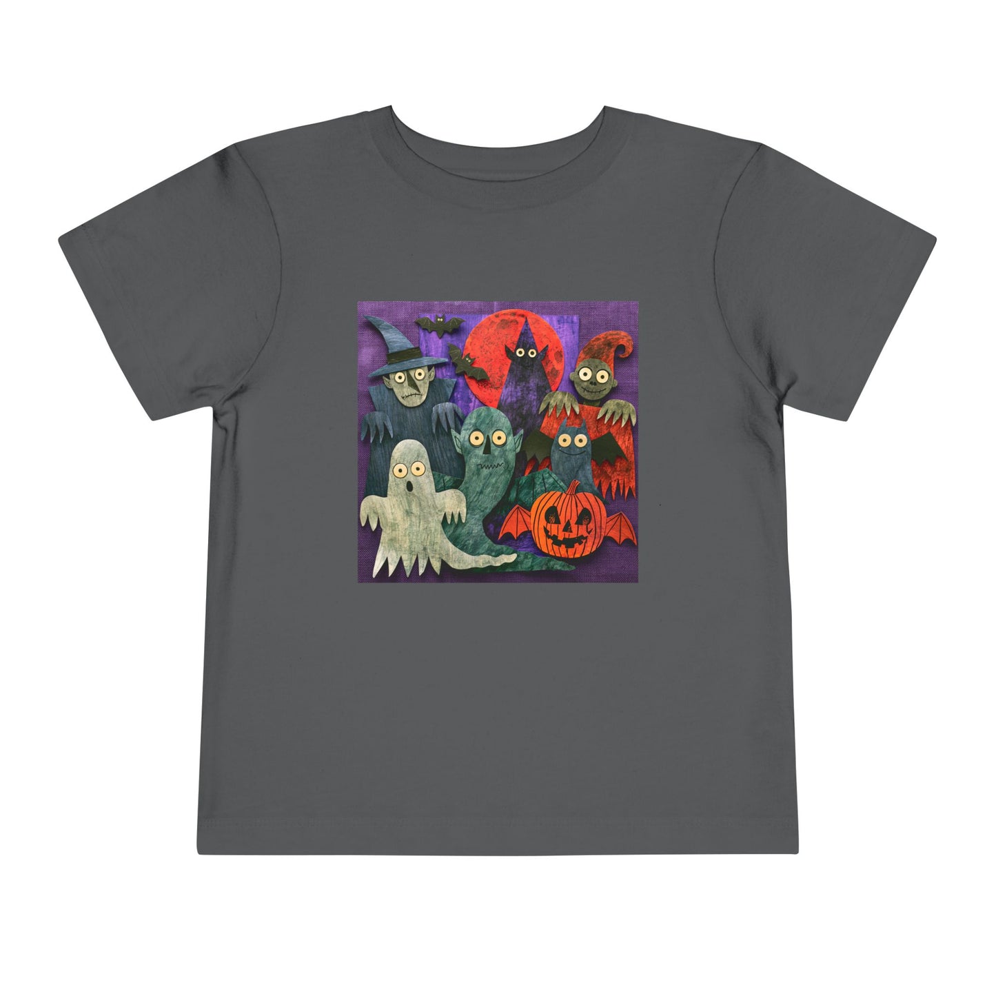 Toddler Tee — Cute Halloween Ghosts & Pumpkins Graphic