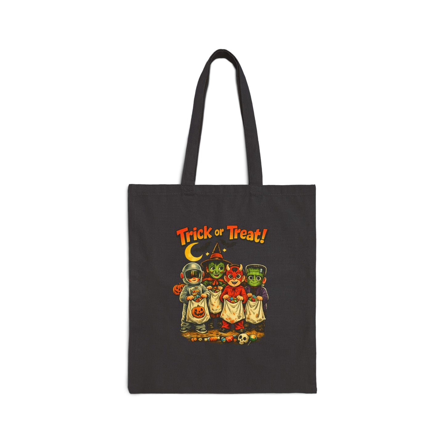 Halloween Trick-or-Treat Tote Bag — Vintage Kids Costume Canvas Tote/Trick or Treat bag.
