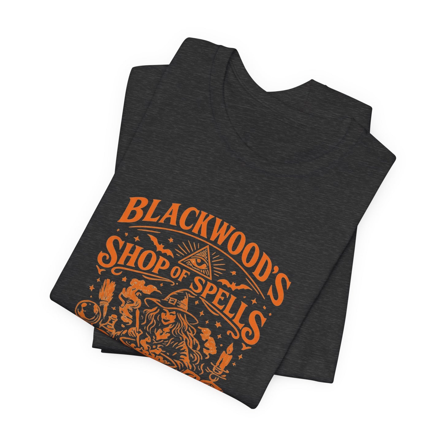 Witchy Graphic Tee — “Blackwood’s Shop of Spells” Vintage Potion T-Shirt