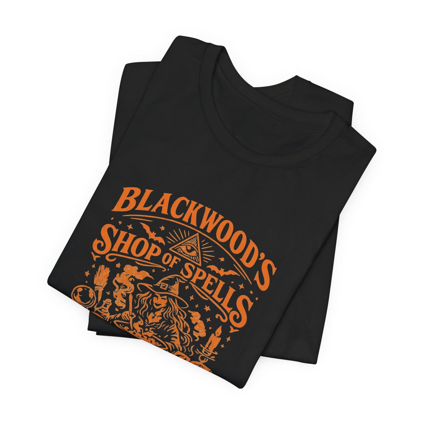Witchy Graphic Tee — “Blackwood’s Shop of Spells” Vintage Potion T-Shirt