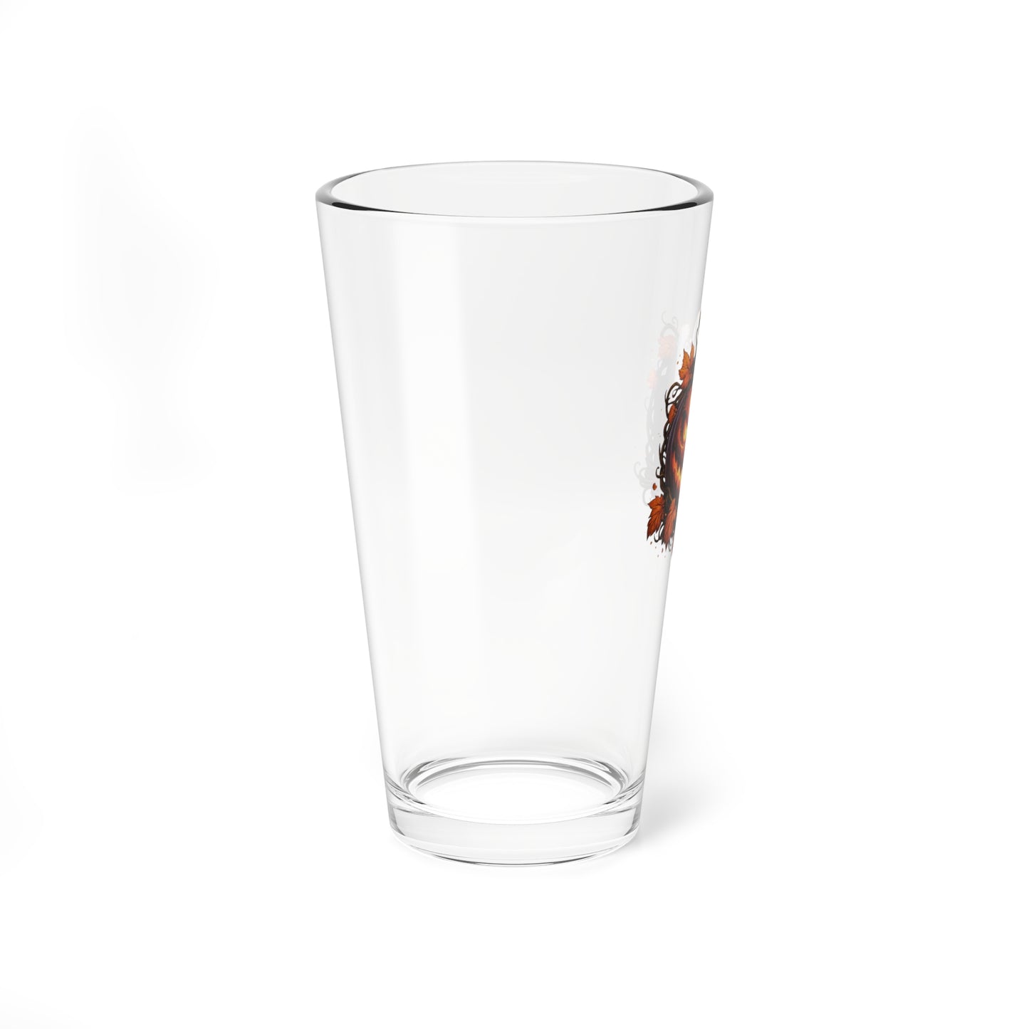 Halloween Haunted Jack-O-Lantern Beer Glass — 16oz Jack-o'-Lantern Beer Pint