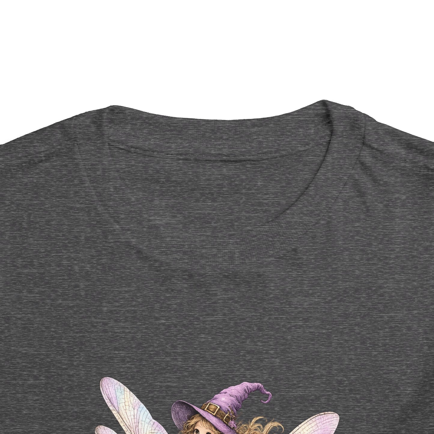 Fairy Witch Riding Dragonfly Toddler Tee | Magical Woodland Illustration