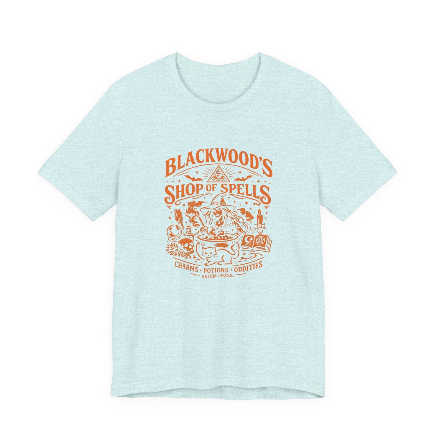 Witchy Graphic Tee — “Blackwood’s Shop of Spells” Vintage Potion T-Shirt