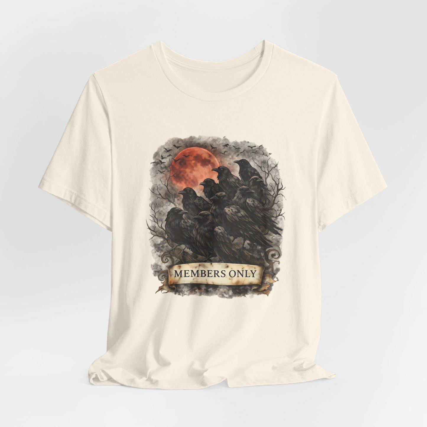 Members Only Raven Tee — Gothic Moon Crow Graphic T-Shirt