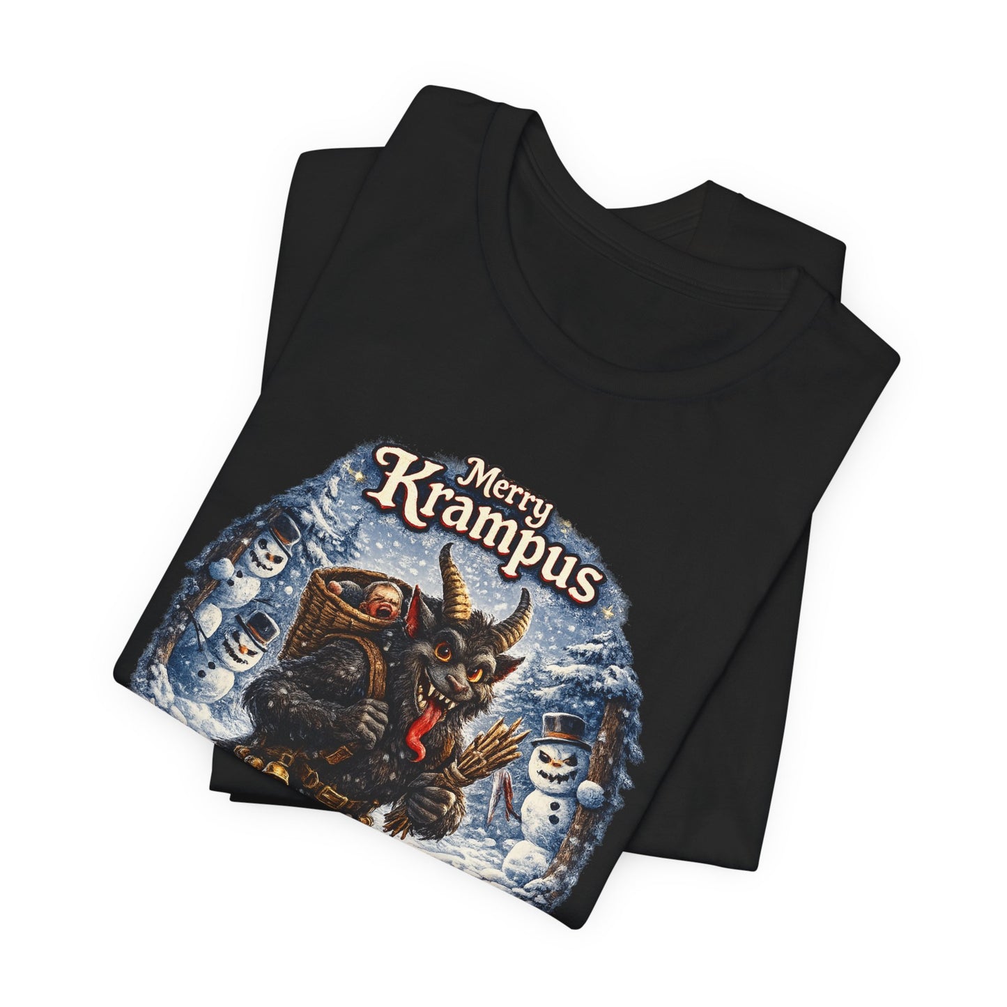 Krampus Christmas T-Shirt — 'Merry Krampus' Holiday Graphic Tee