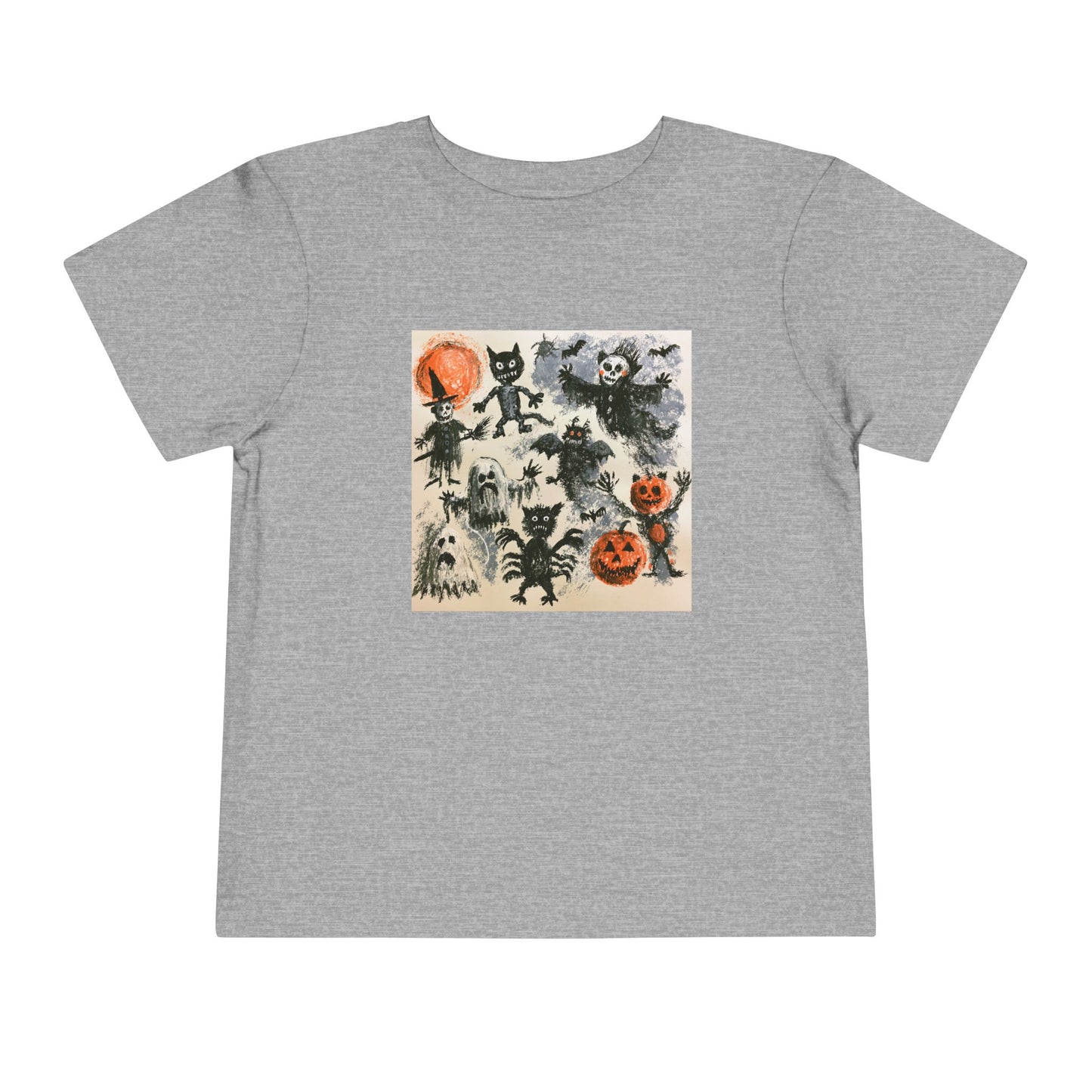 Vintage Halloween Characters Toddler Tee | Pumpkins, Bats, Ghosts