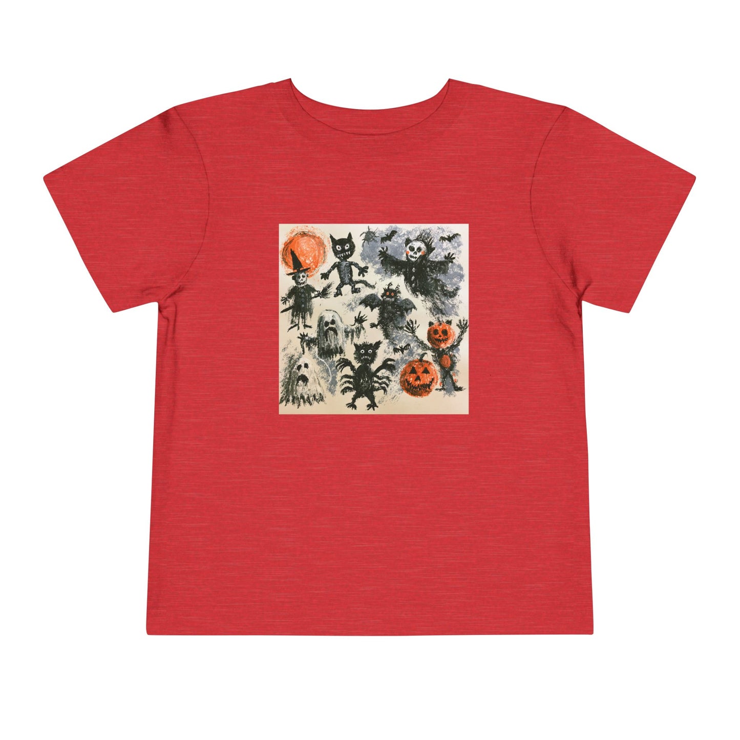 Vintage Halloween Characters Toddler Tee | Pumpkins, Bats, Ghosts