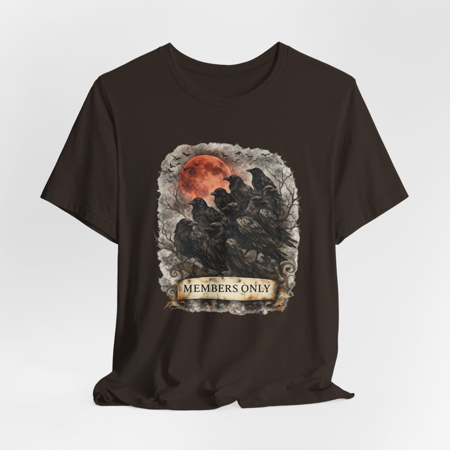 Members Only Raven Tee — Gothic Moon Crow Graphic T-Shirt