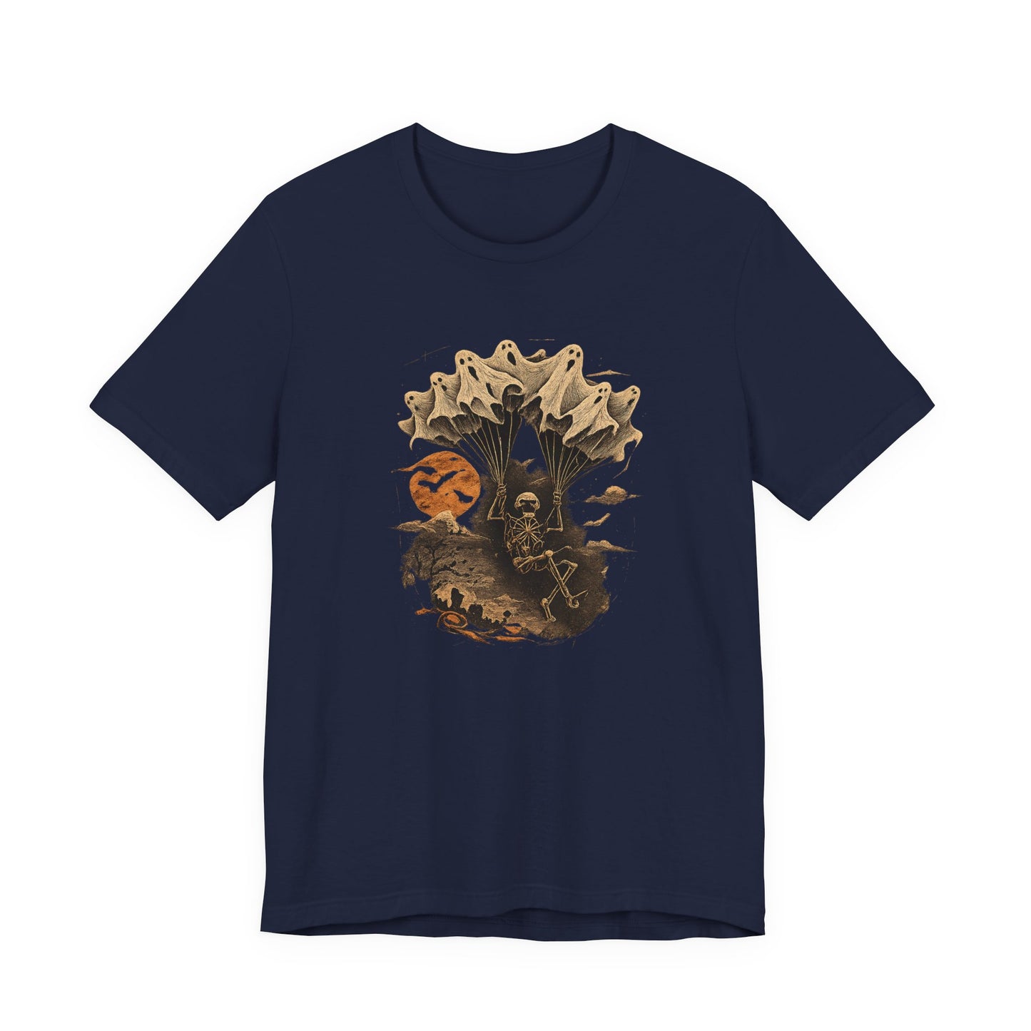 Skull Moon Desert Scene T-Shirt — Vintage Horror Nature Graphic Tee