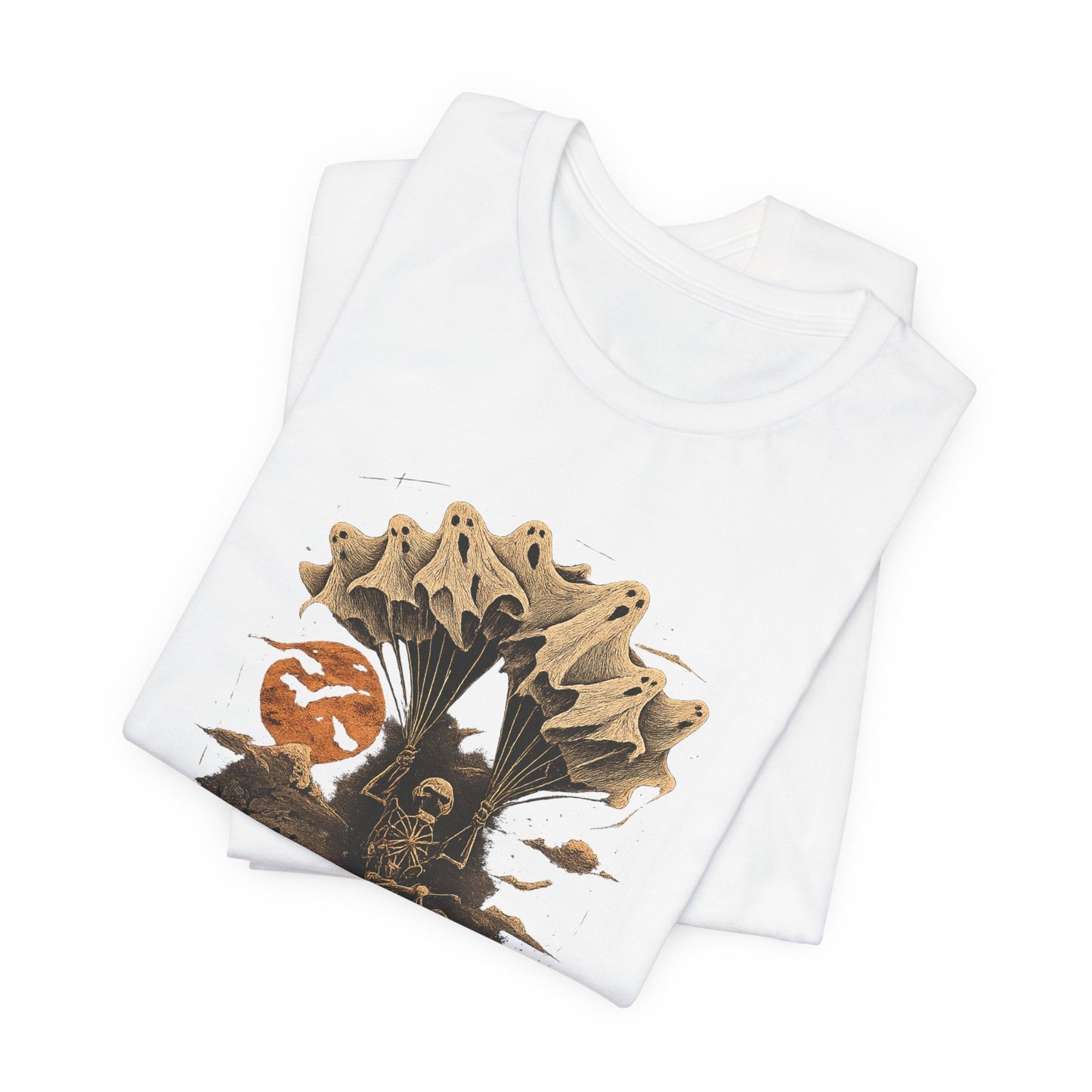 Skull Moon Desert Scene T-Shirt — Vintage Horror Nature Graphic Tee