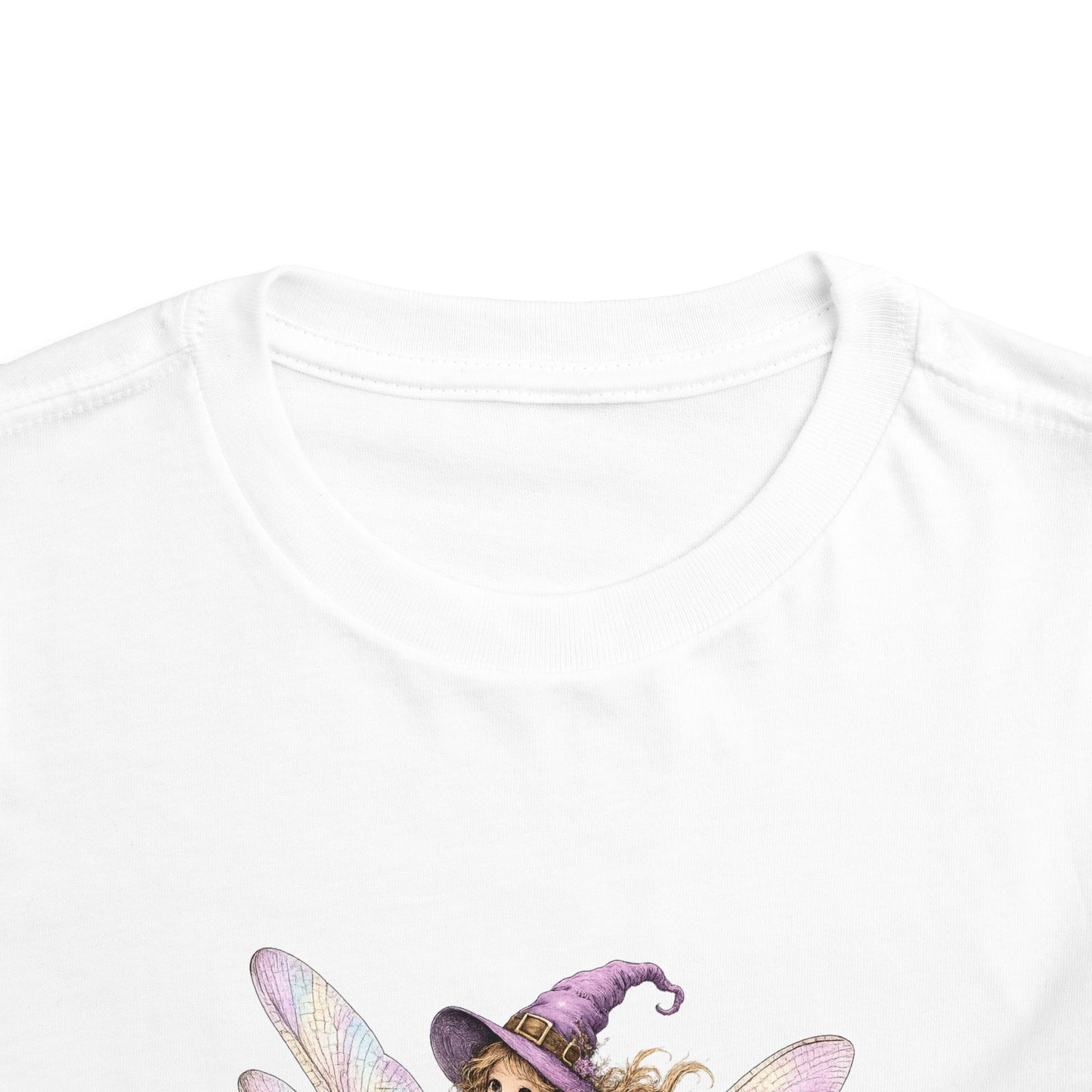 Fairy Witch Riding Dragonfly Toddler Tee | Magical Woodland Illustration