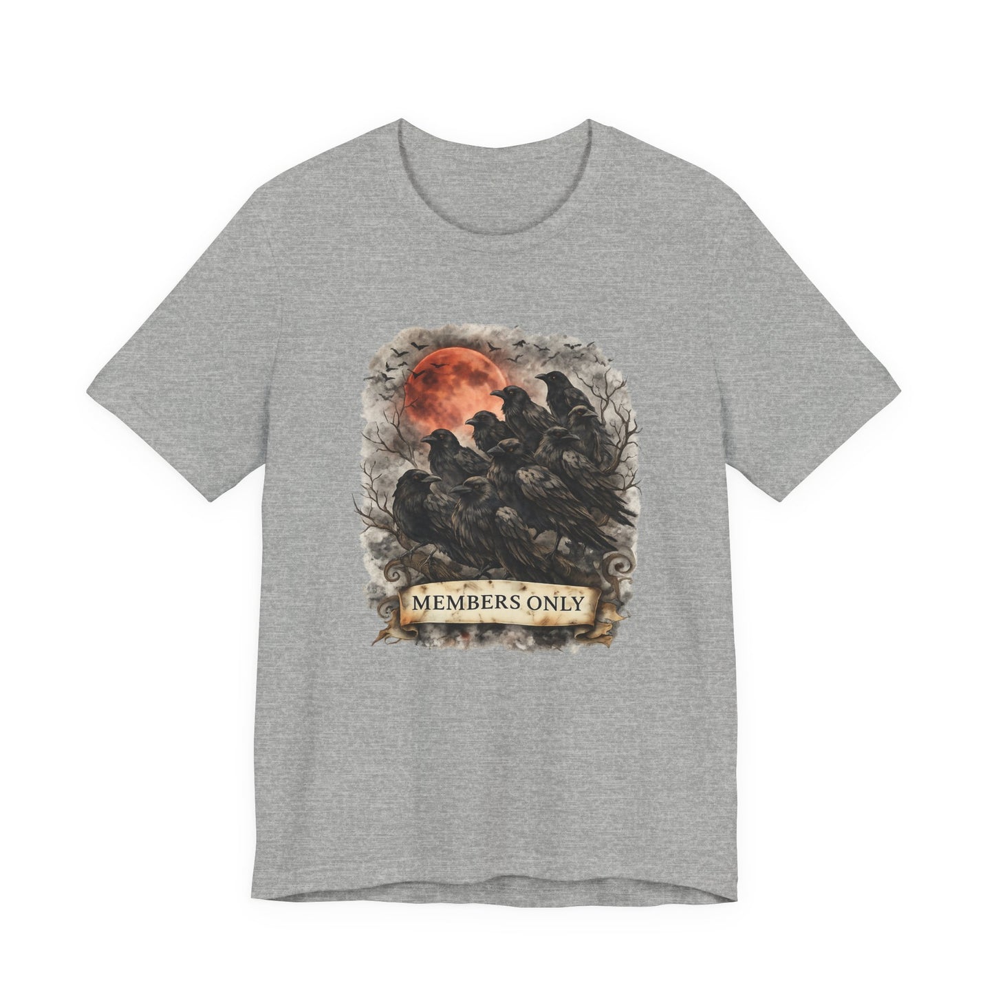 Members Only Raven Tee — Gothic Moon Crow Graphic T-Shirt