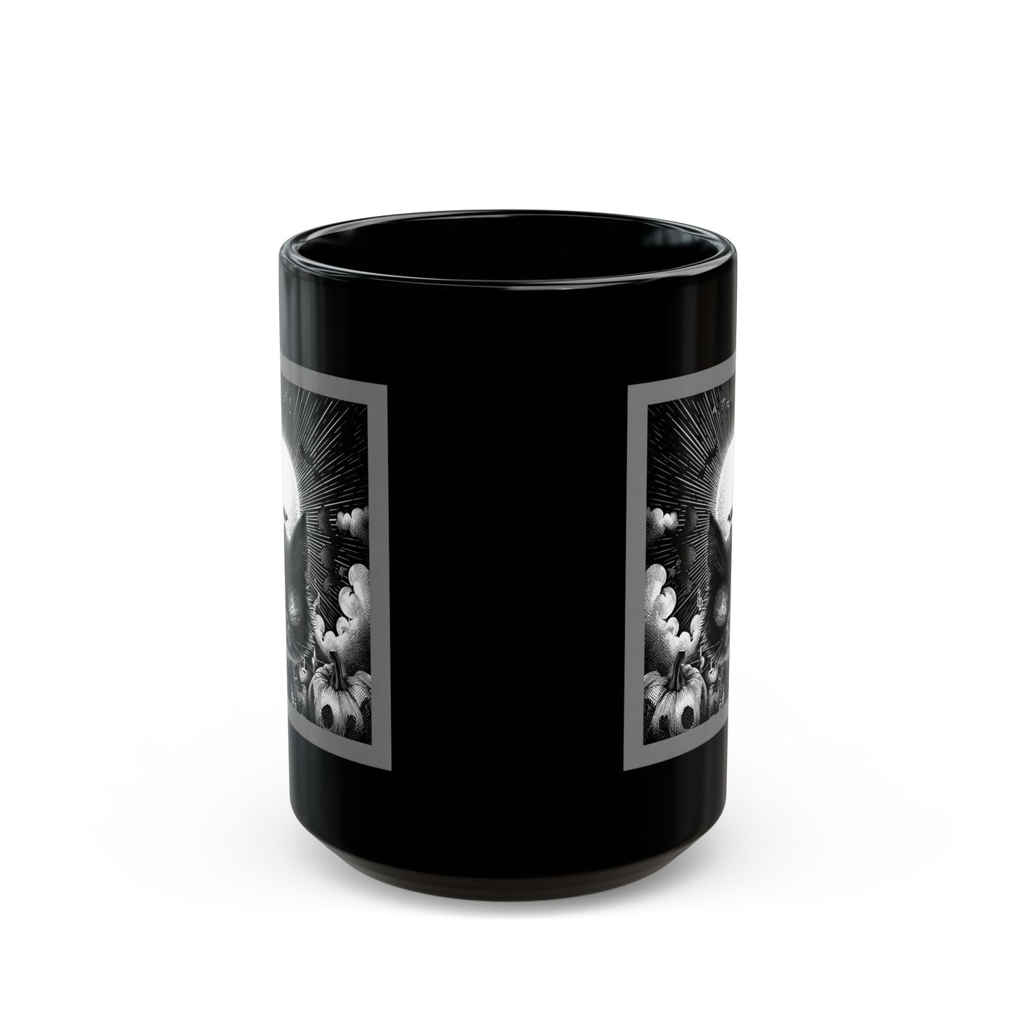 Gothic Skull Moon Black Coffee Mug (11oz & 15oz)